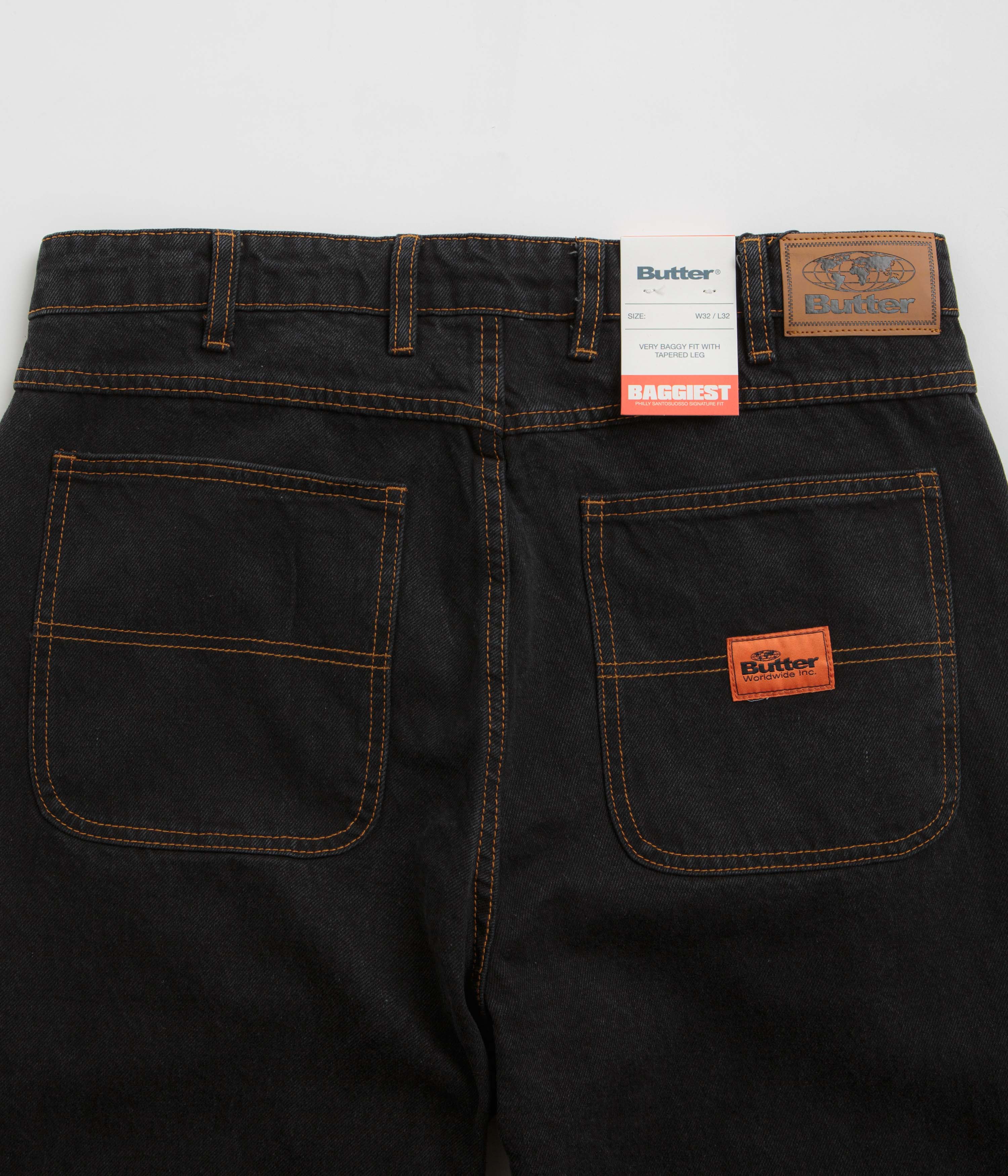 Butter Goods Santosuosso Denim Pants - Washed Black - Image 5