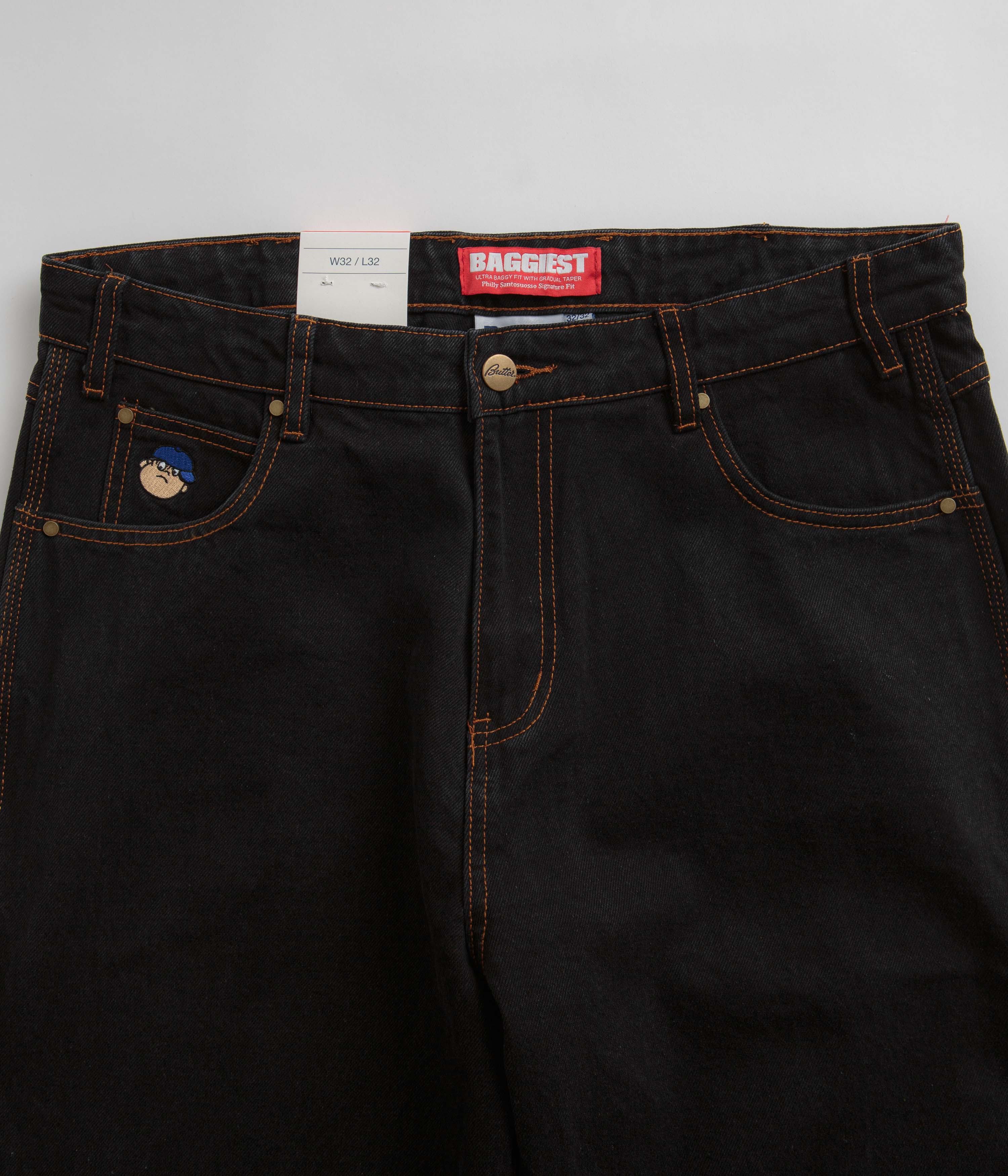 Butter Goods Santosuosso Jeans - Washed Black / Light Blue - Image 4