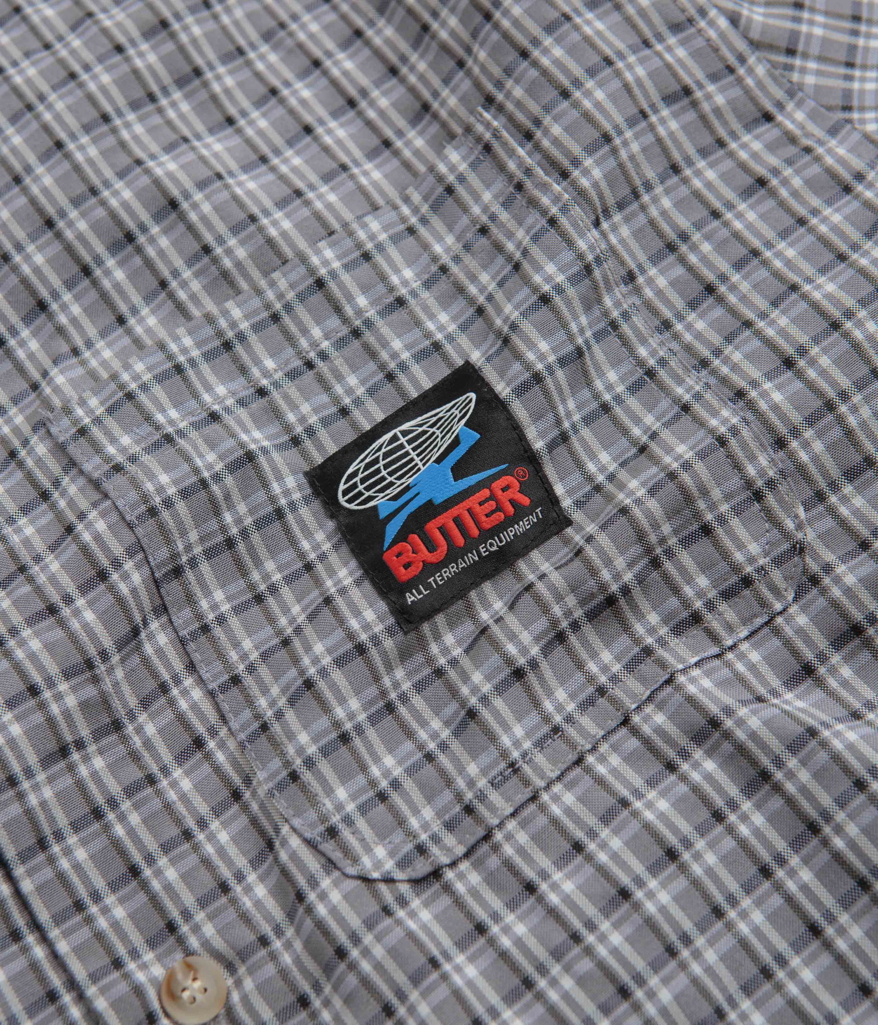 Butter Goods Terrain Short Sleeve Shirt - Stone / Black - Image 2