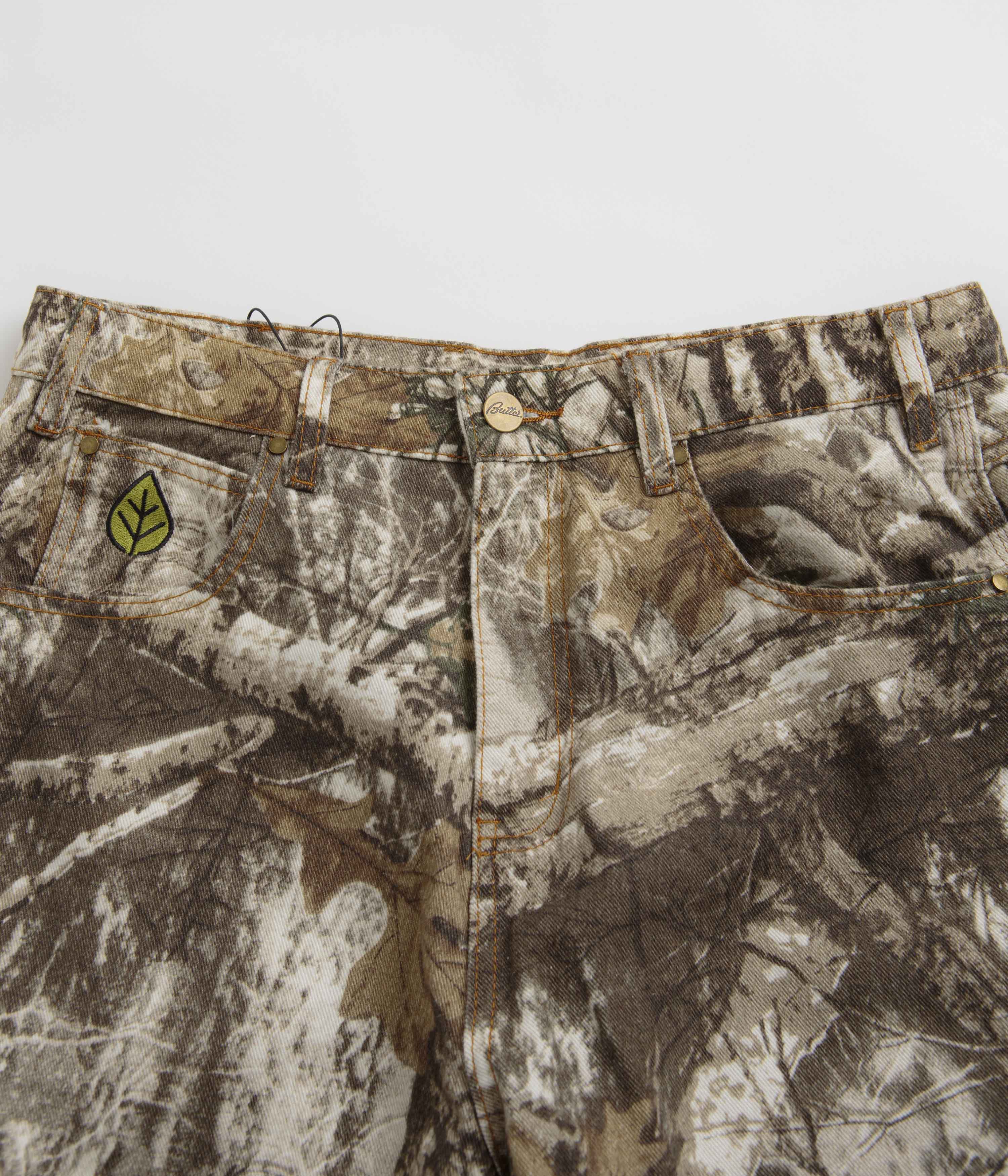 Butter Goods Weathergear Heavyweight Denim Shorts - Forest Camo - Image 5