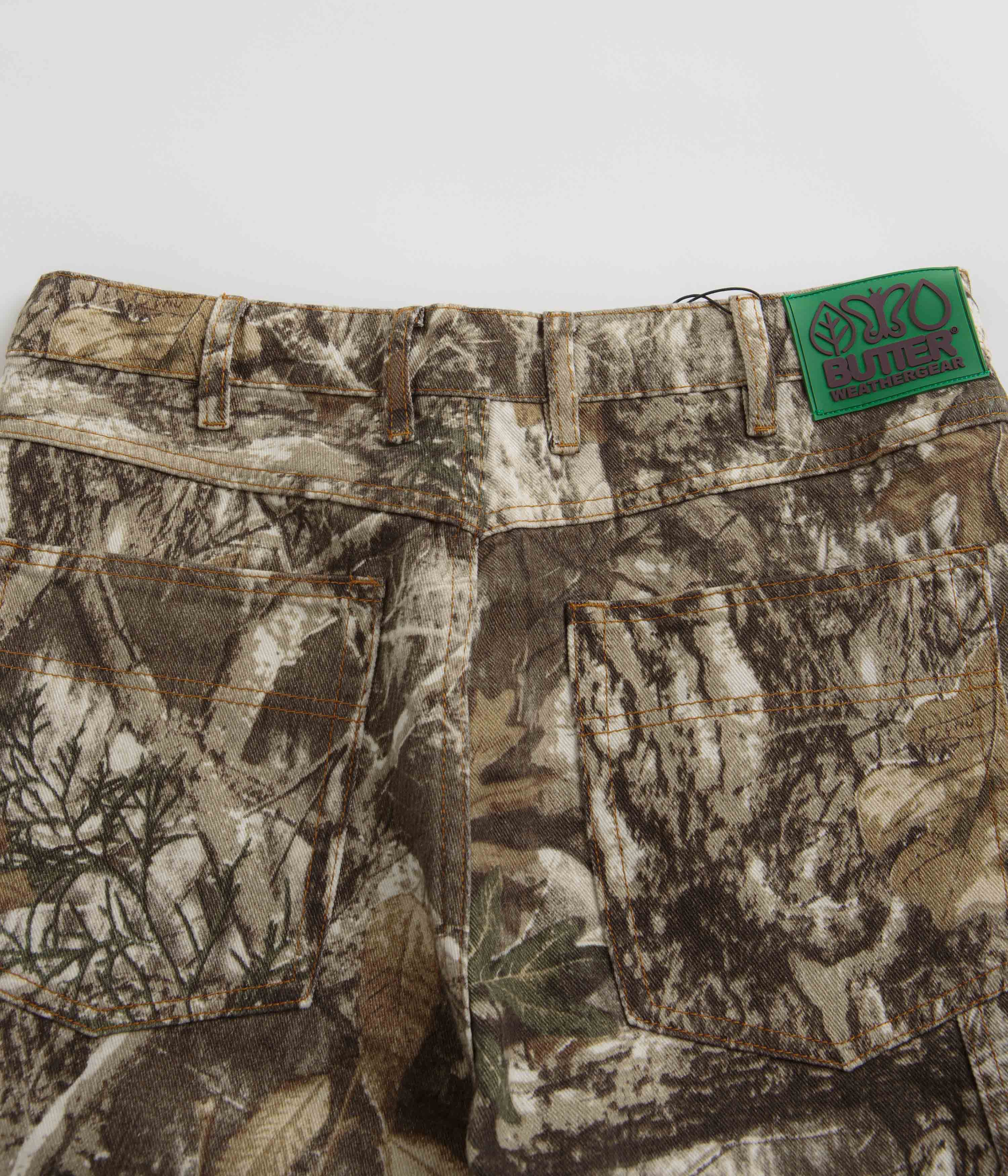 Butter Goods Weathergear Heavyweight Denim Shorts - Forest Camo - Image 8