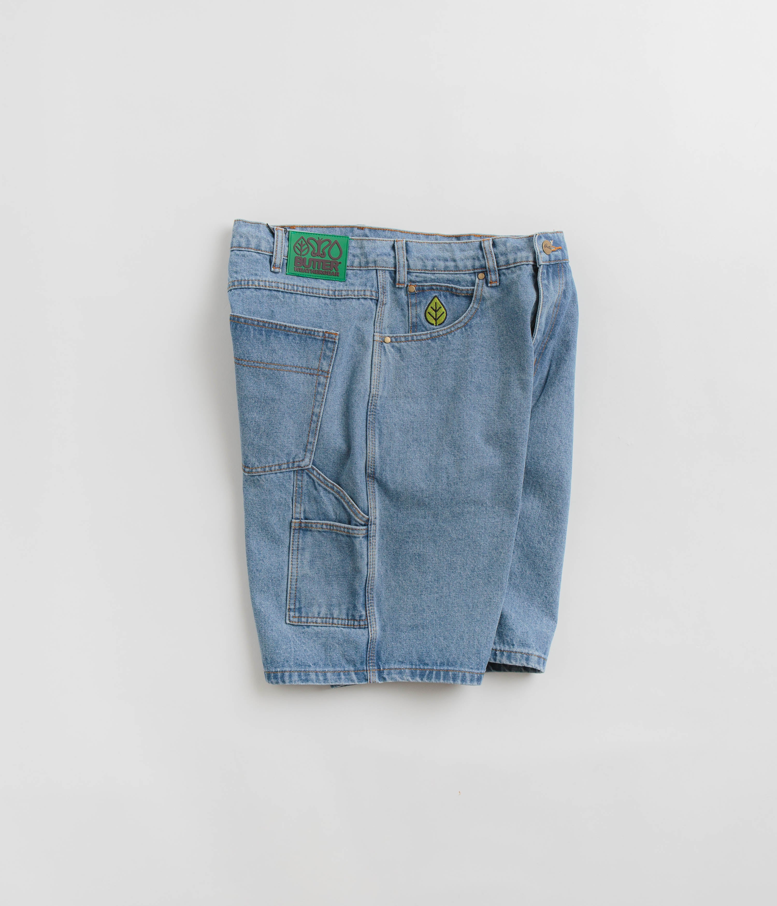 Butter Goods Weathergear Heavyweight Denim Shorts - Washed Indigo - Image 2