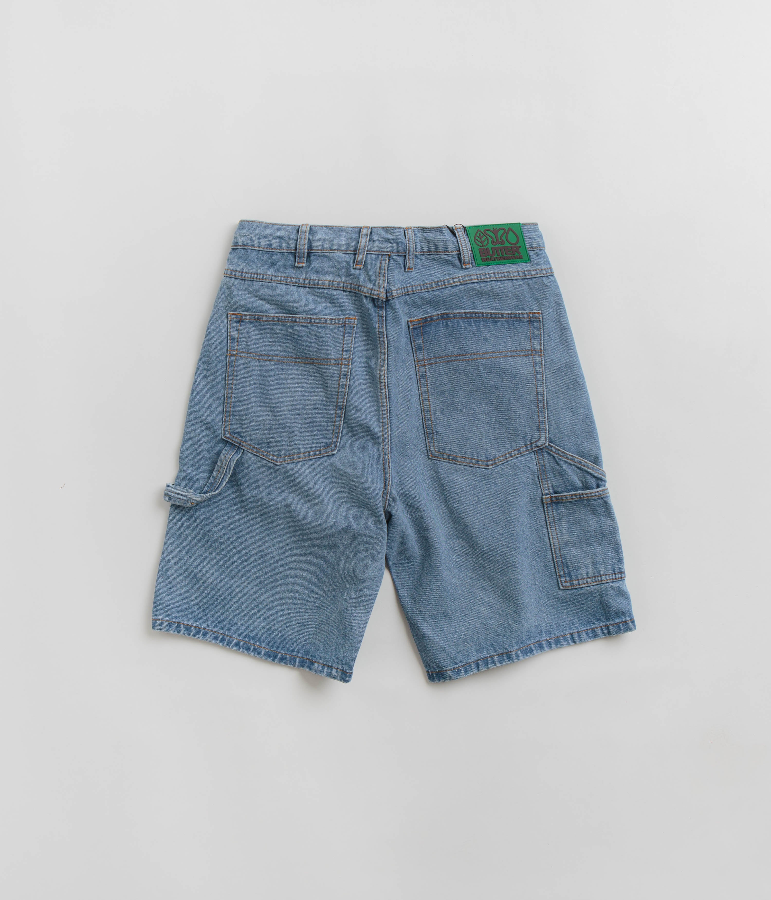 Butter Goods Weathergear Heavyweight Denim Shorts - Washed Indigo - Image 3