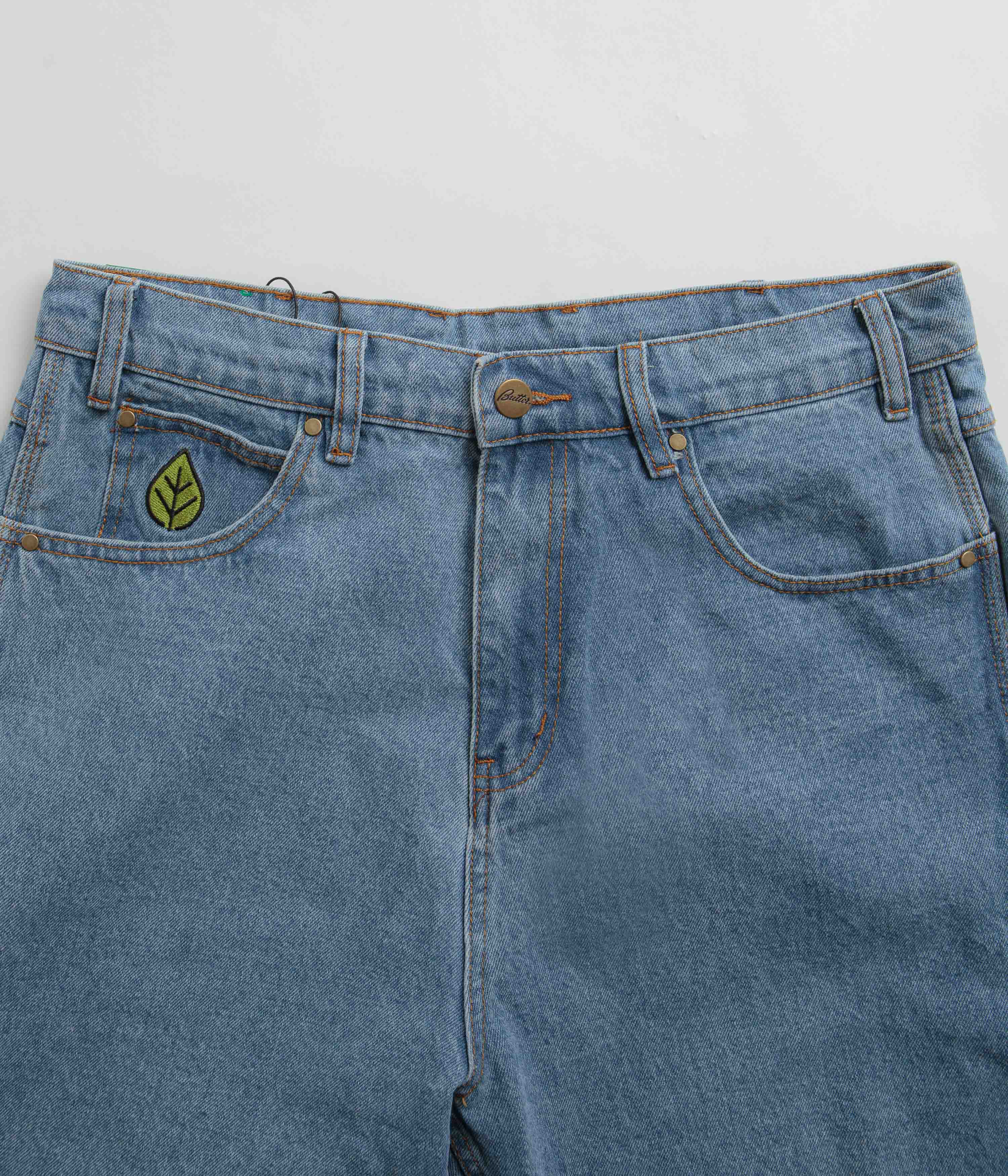 Butter Goods Weathergear Heavyweight Denim Shorts - Washed Indigo - Image 4