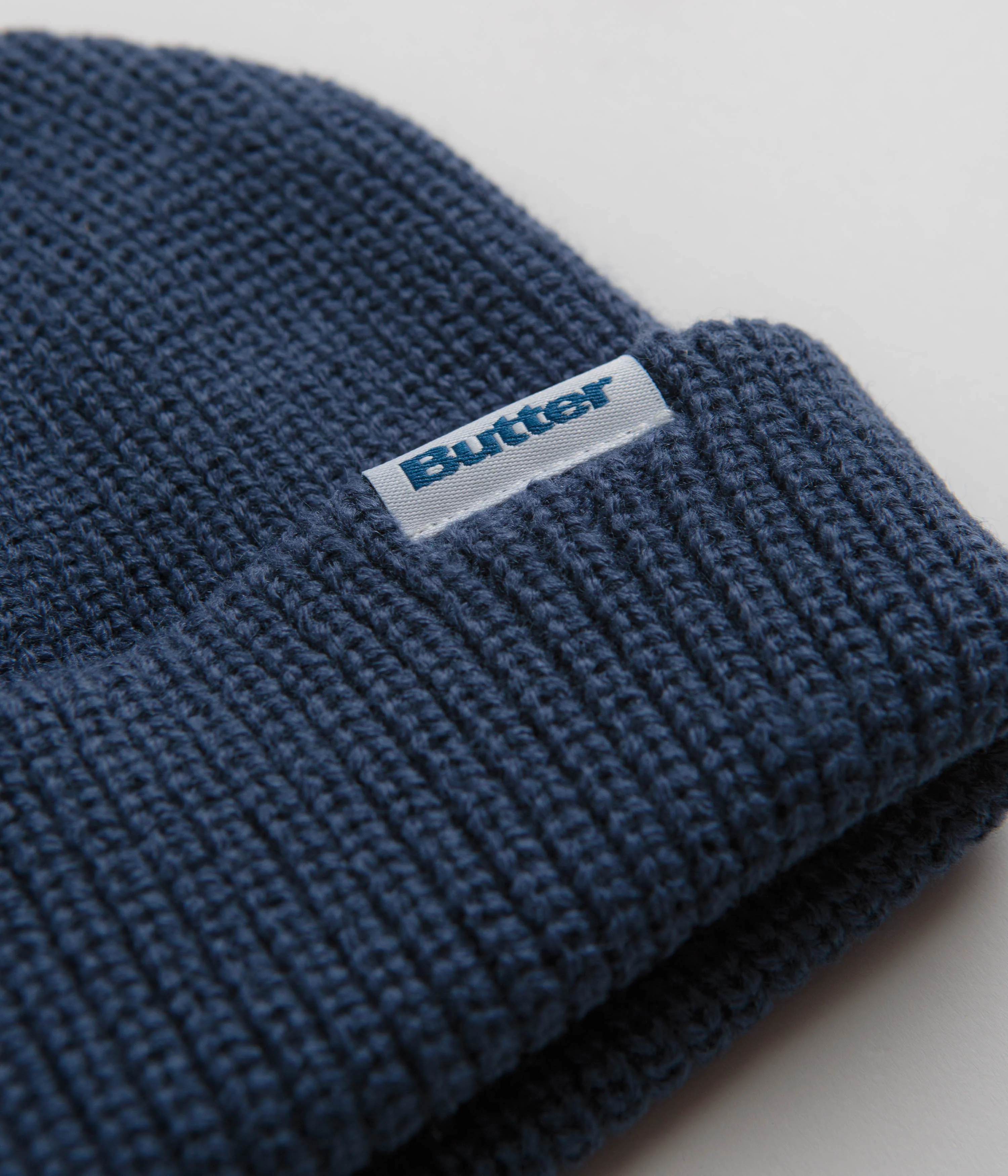 Butter Goods Wharfie Beanie - Navy / White - Image 2
