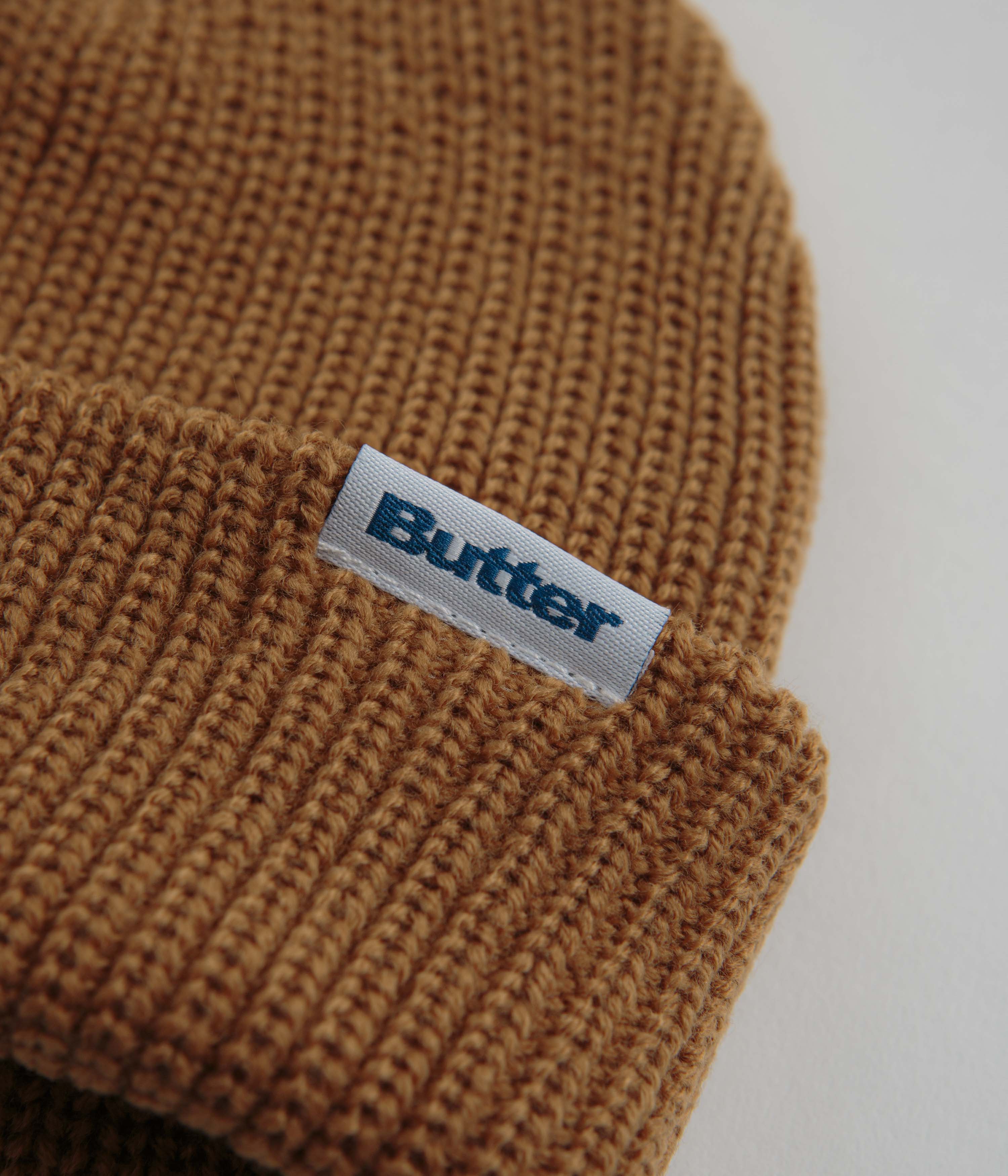 Butter Goods Wharfie Beanie - Oak / White - Image 2