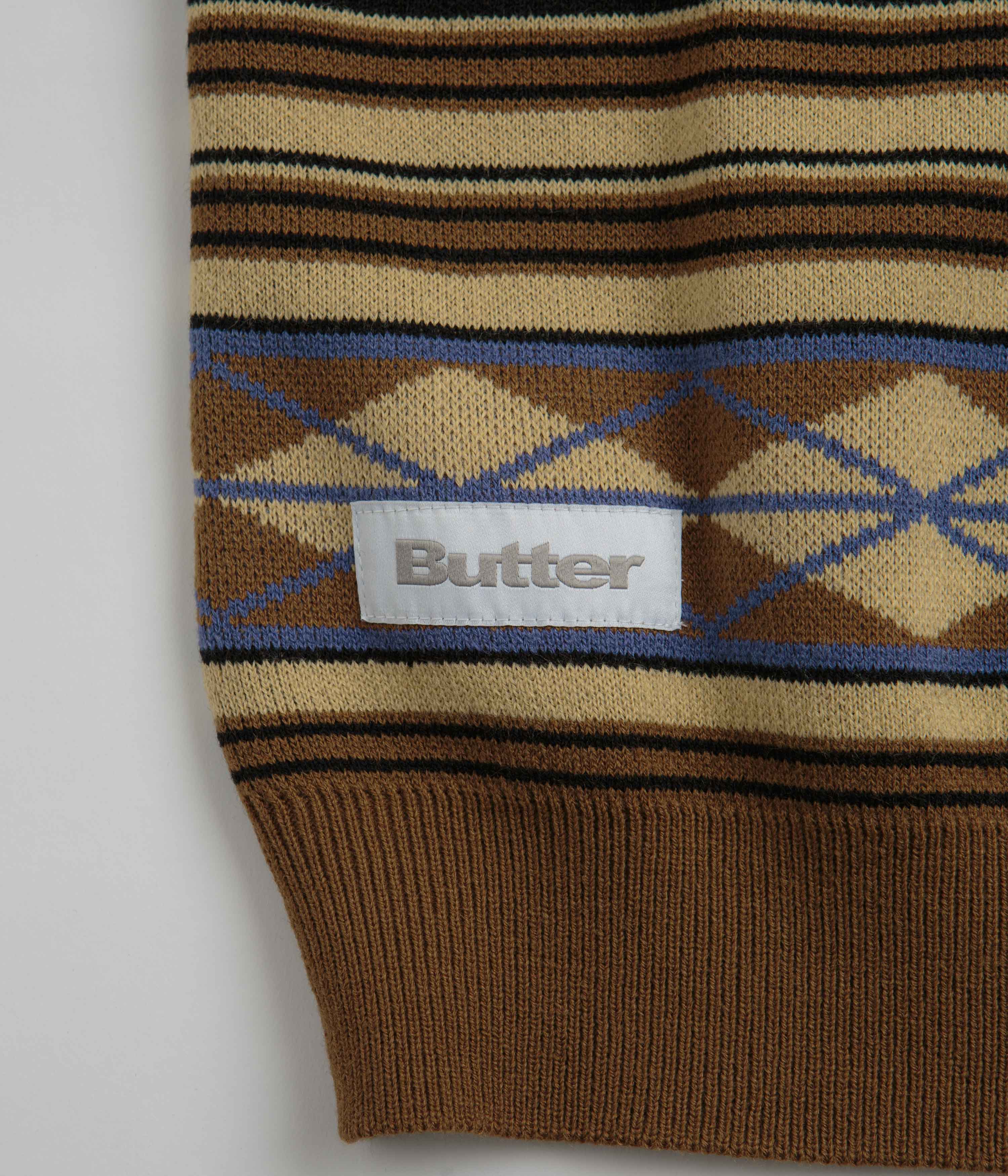 Butter Goods Wilson Knitted Vest - Brown - Image 4