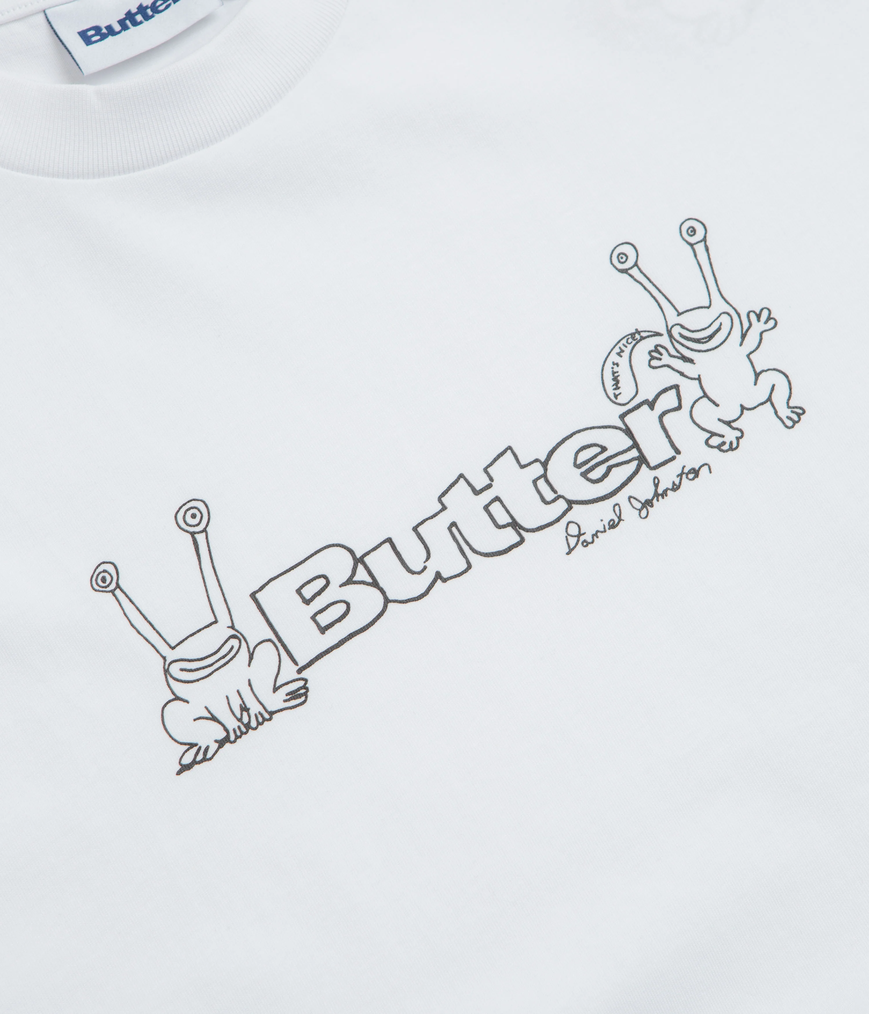 Butter Goods x Daniel Johnston Frog Logo T-Shirt - White - Image 3