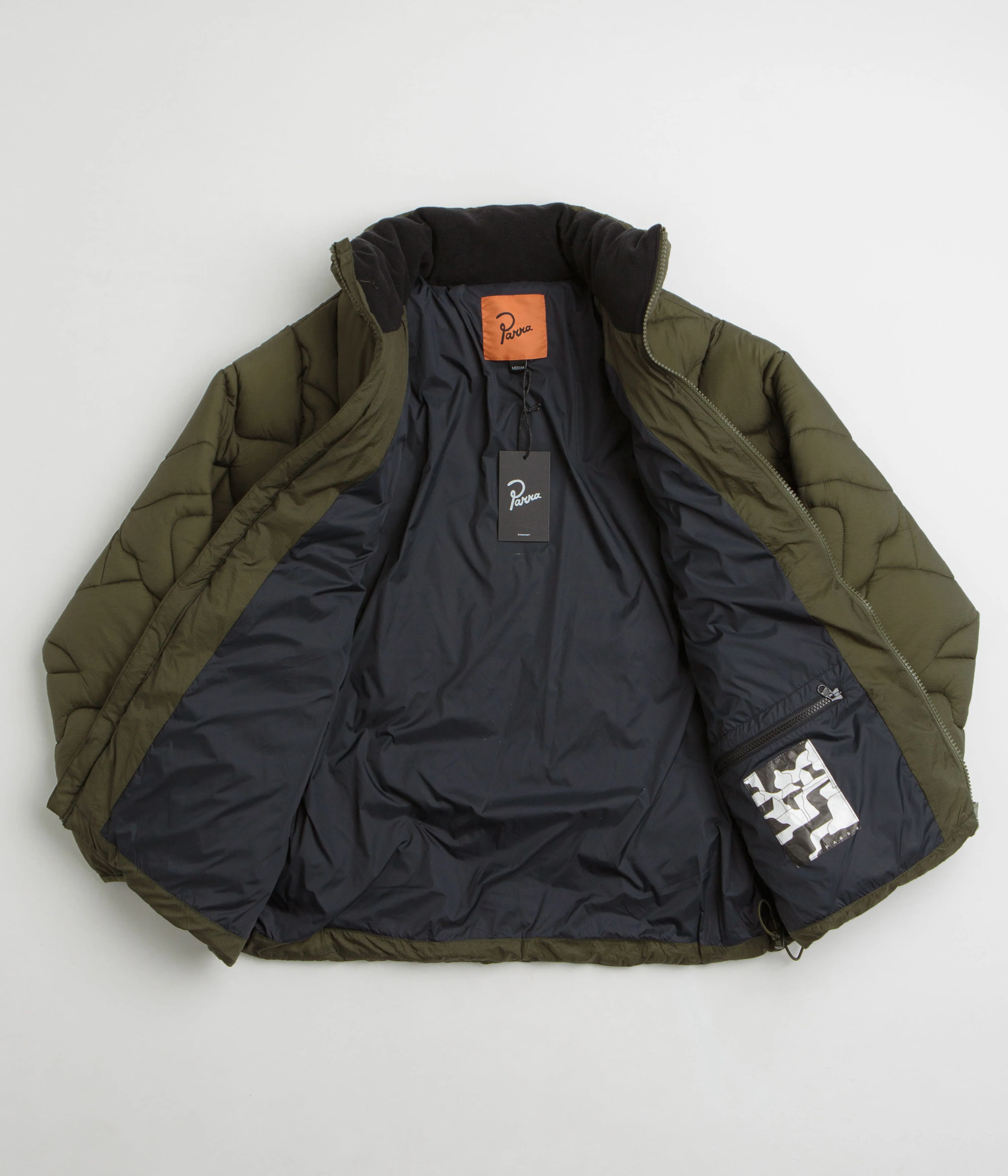 by Parra Boring Village Puffer Jacket - Green - Image 2