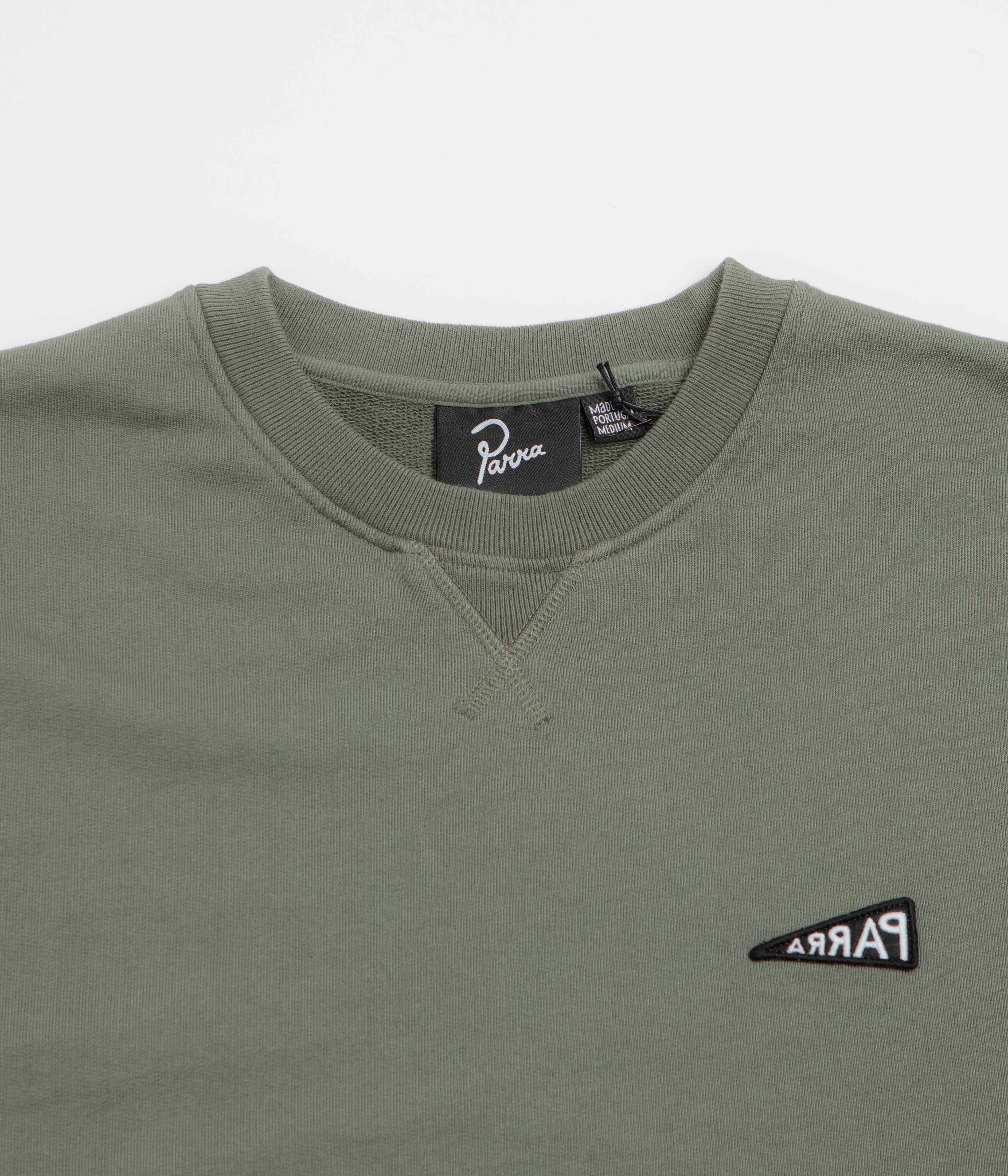 by Parra Flag Logo Crewneck Sweatshirt - Green - Image 2