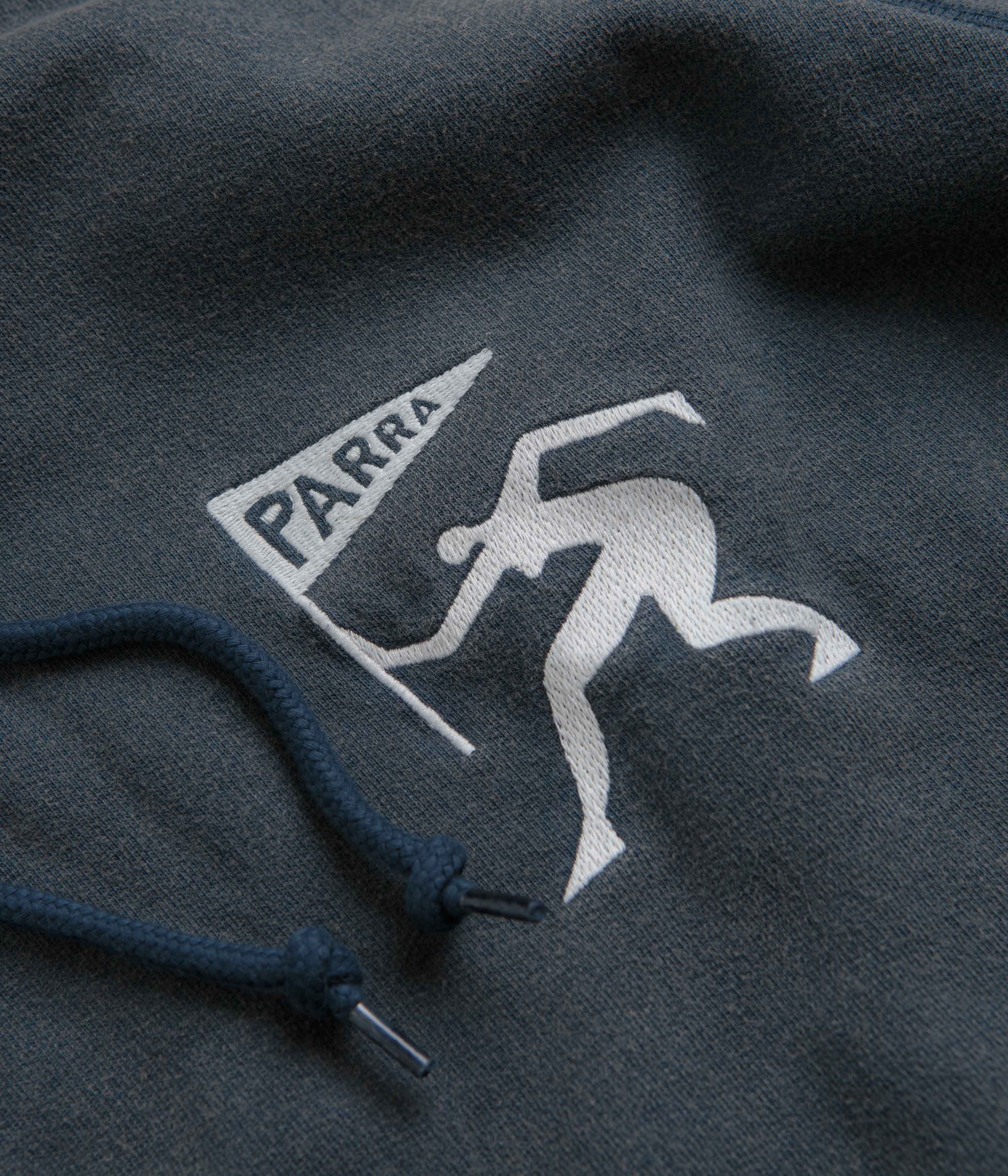 by Parra Neurotic Mini Flag Hoodie - Washed Blue - Image 3