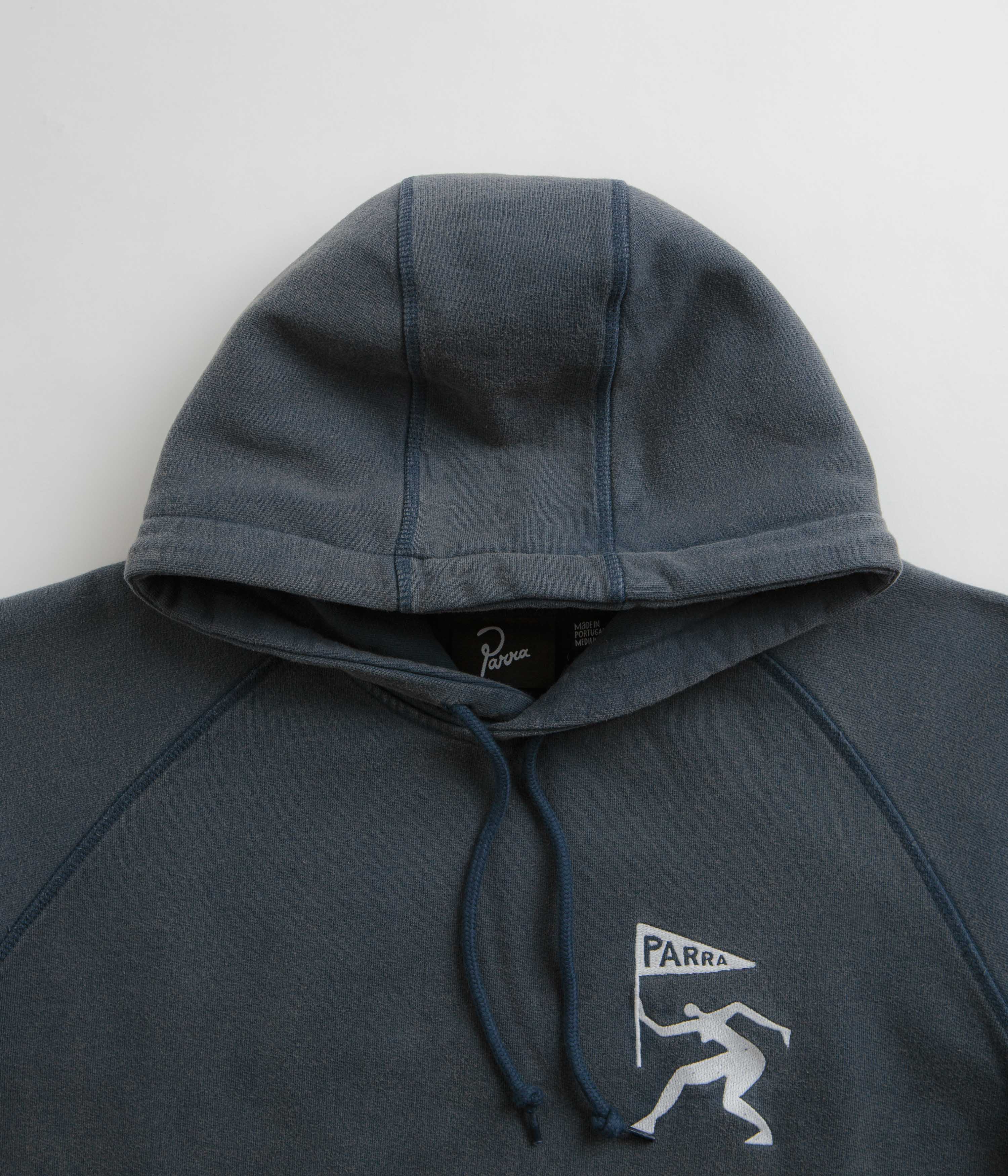 by Parra Neurotic Mini Flag Hoodie - Washed Blue - Image 4