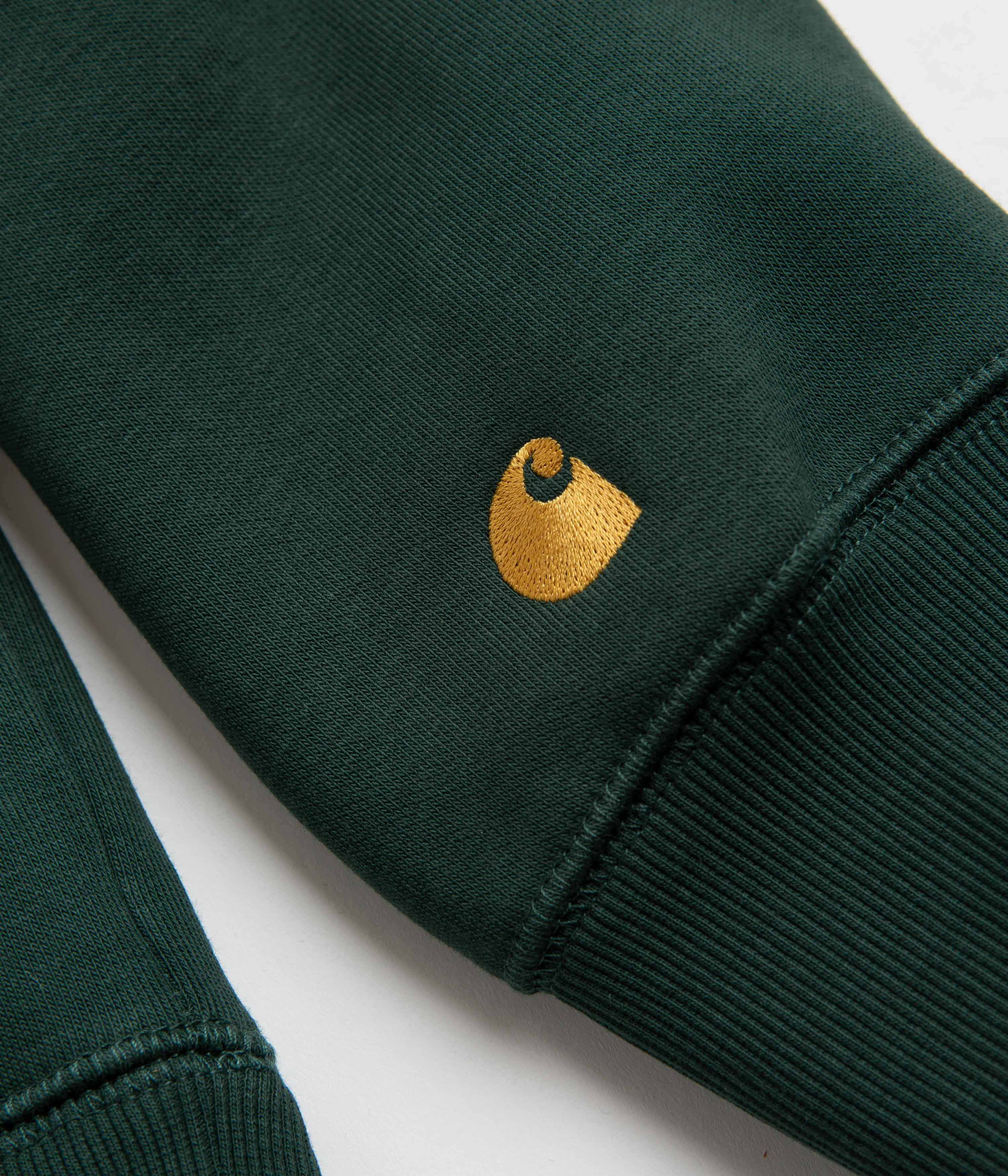 Carhartt Chase Hoodie - Discovery Green / Gold - Image 3