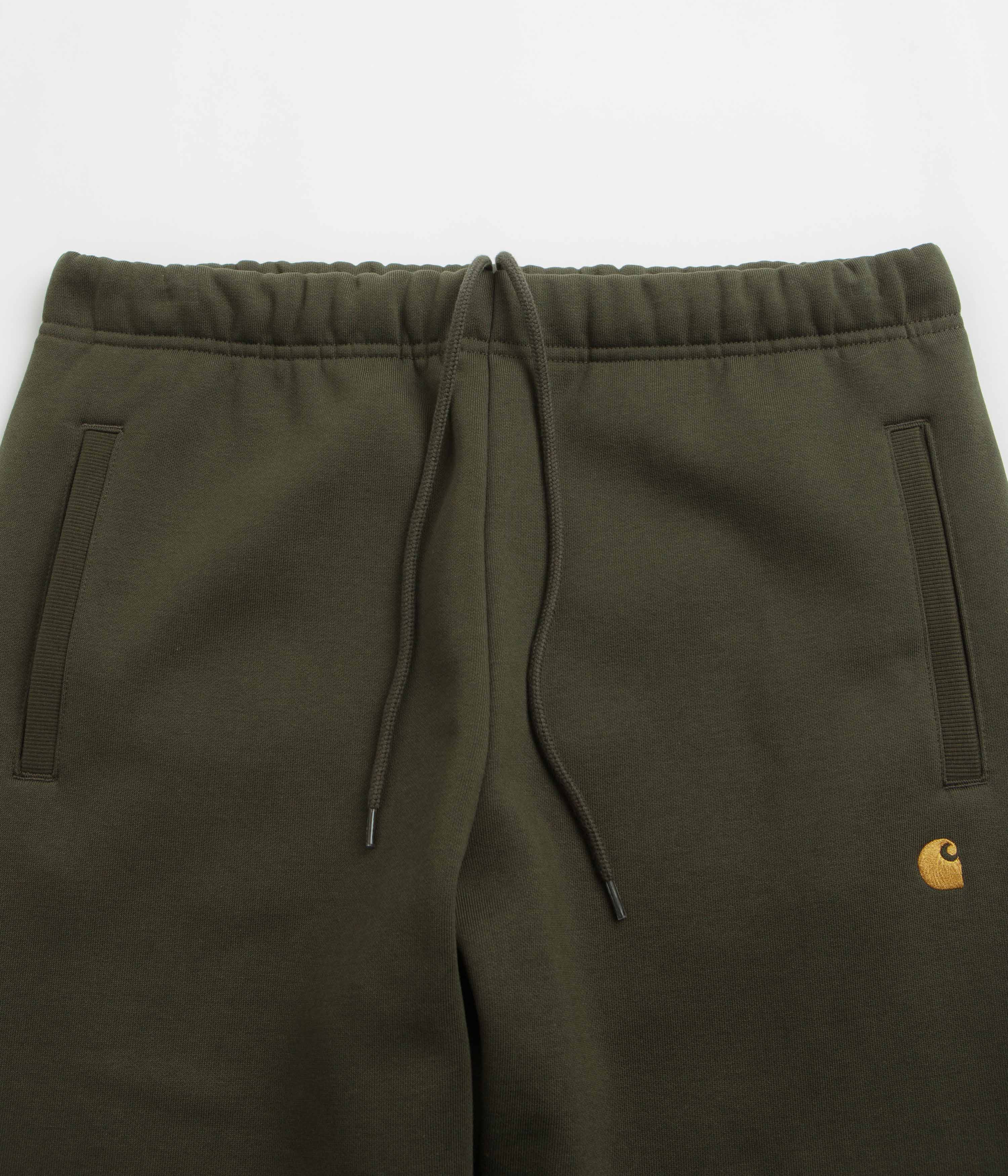 Carhartt Chase Sweatpants - Olive / Gold - Image 5