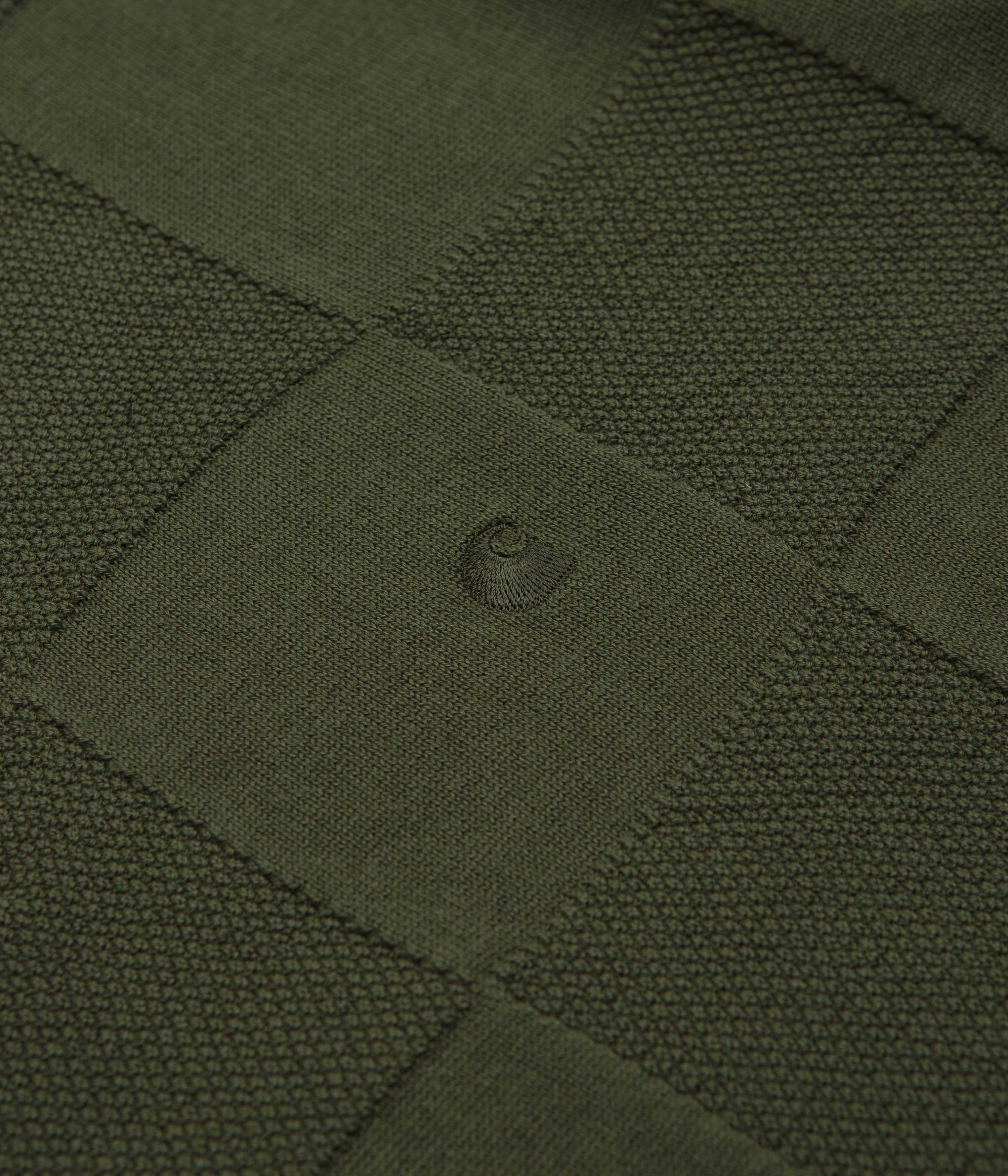 Carhartt Checker Polo Shirt - Dollar Green - Image 3