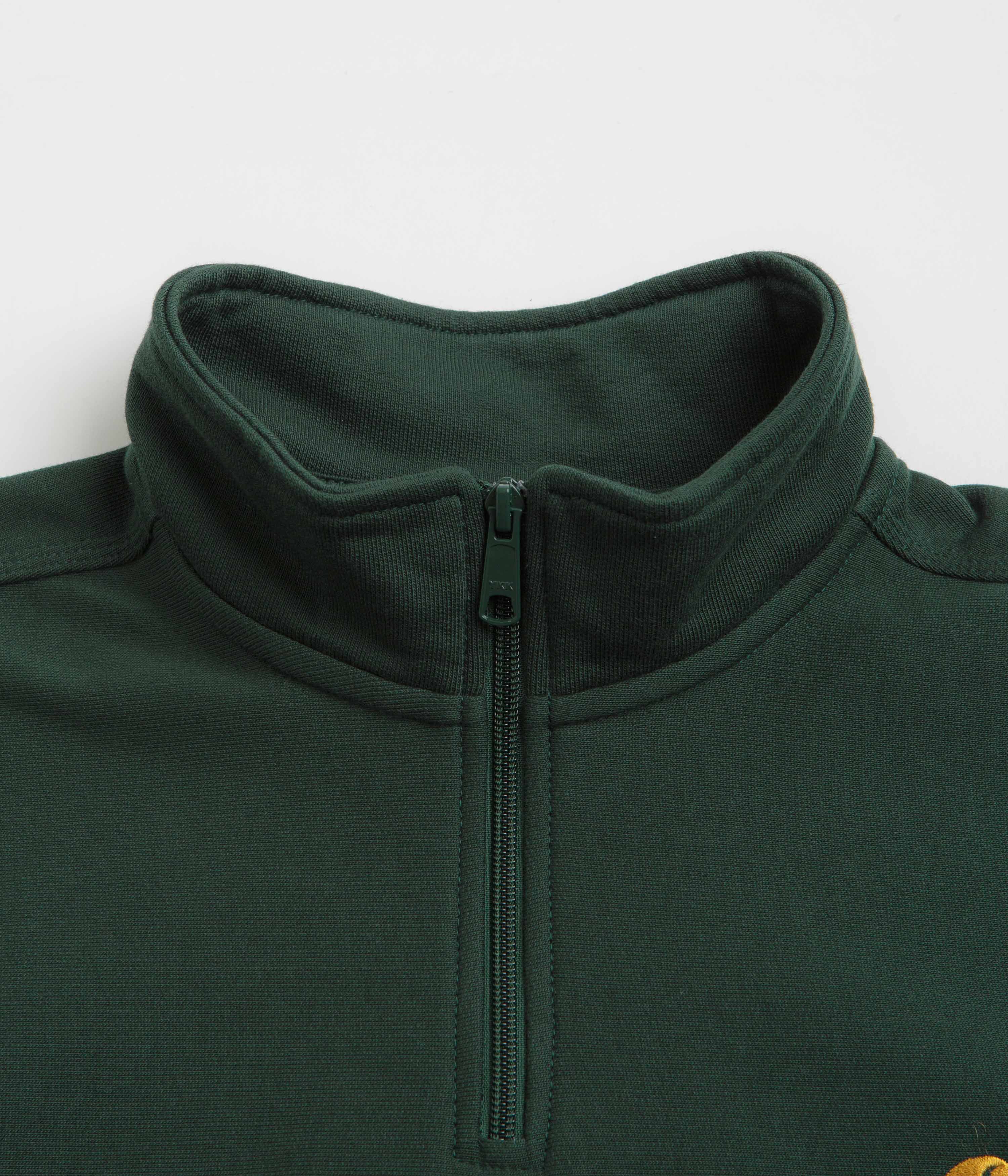 Carhartt Half Zip American Script Sweatshirt - Conifer - Image 2