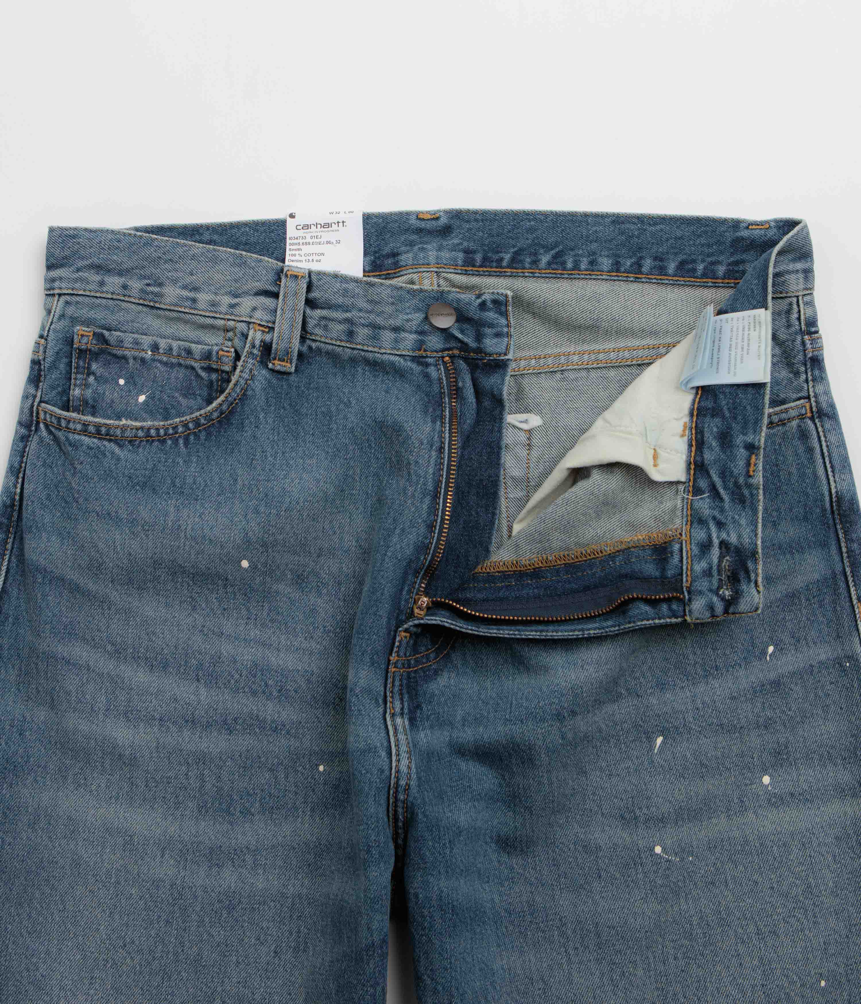 Carhartt Landon Pants - Blue Destroy Wash / Splatter - Image 6