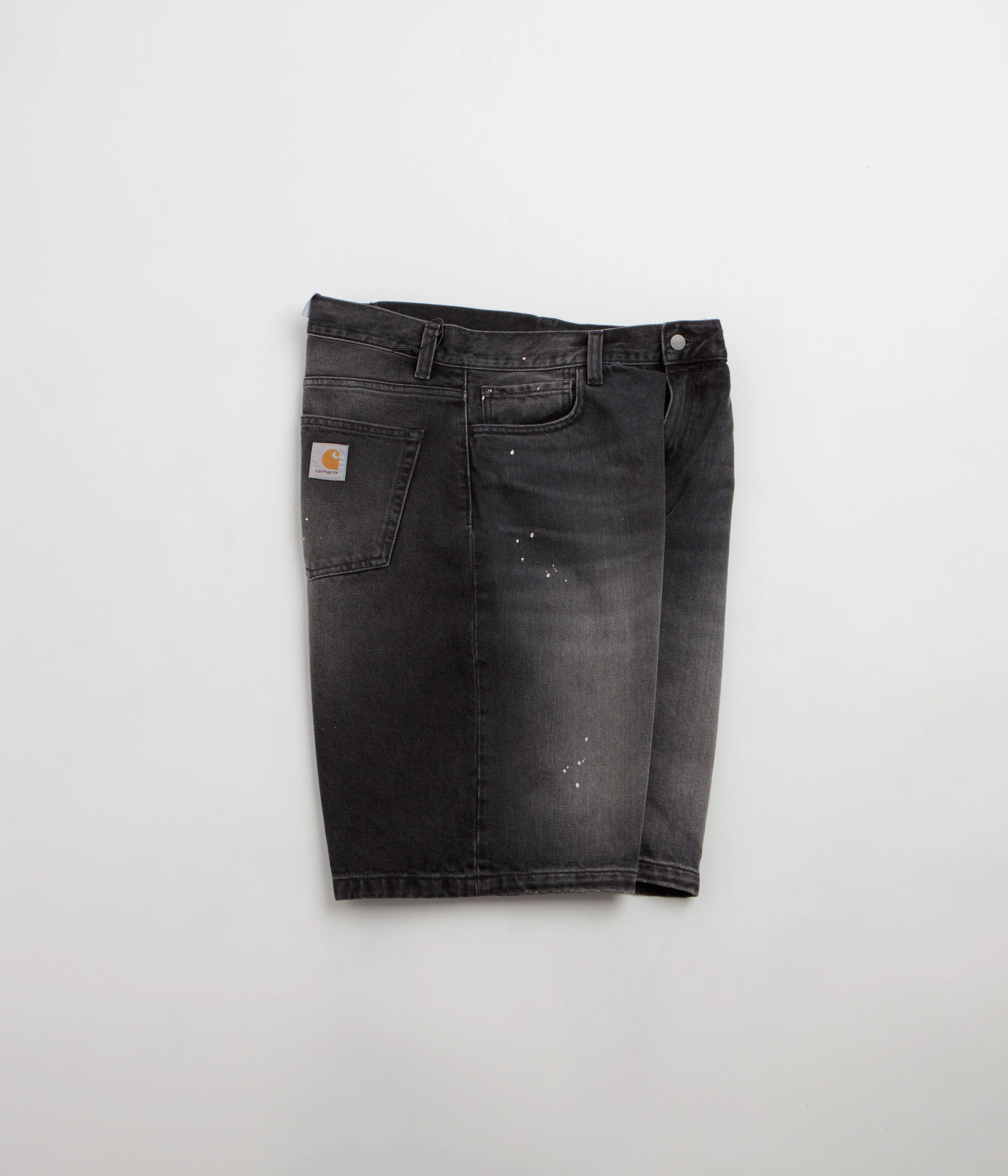 Carhartt Landon Shorts - Black Destroy Wash / Splatter - Image 2