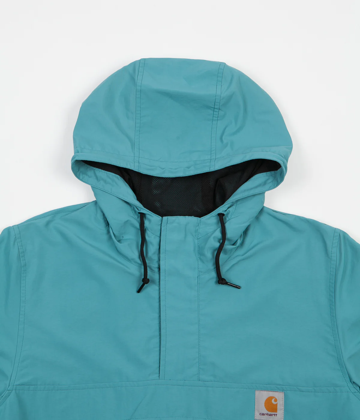 Carhartt Nimbus Two Tone Pullover Jacket - Soft Teal / Black - Image 6