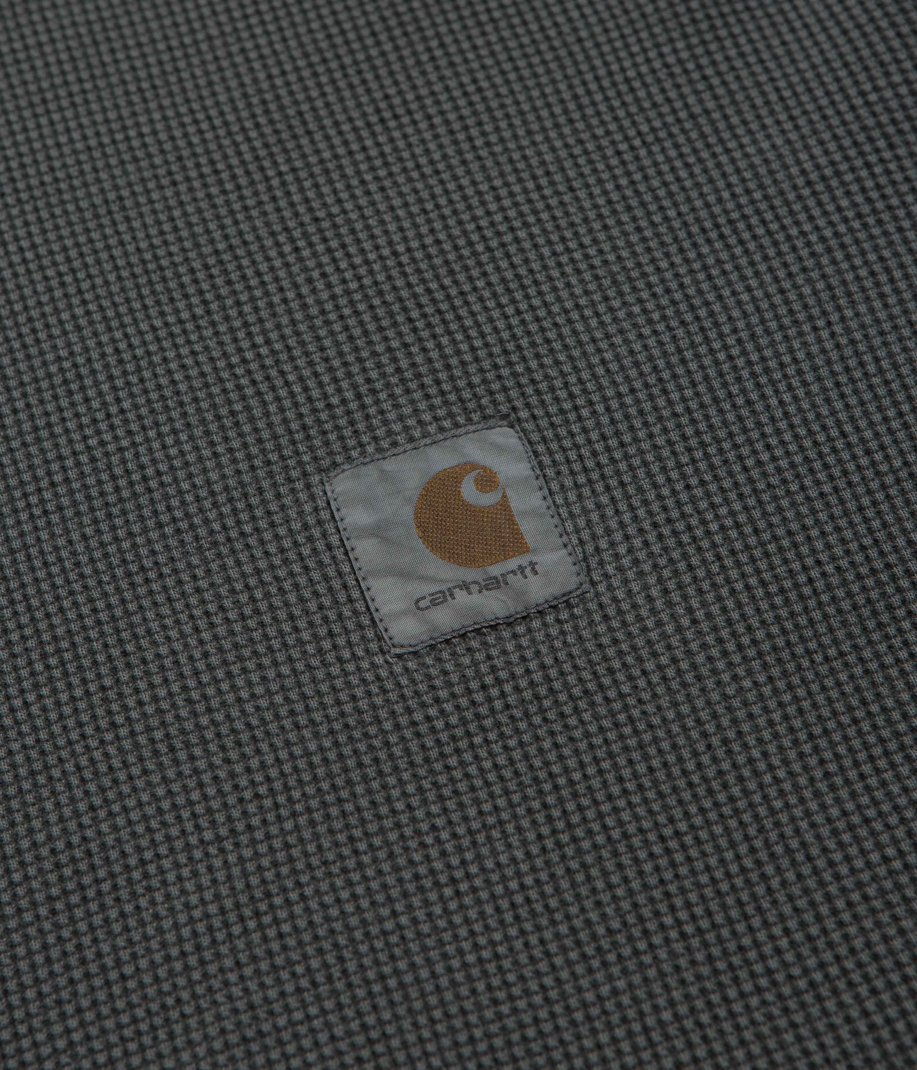 Carhartt Vista Waffle Long Sleeve T-Shirt - Black - Image 3
