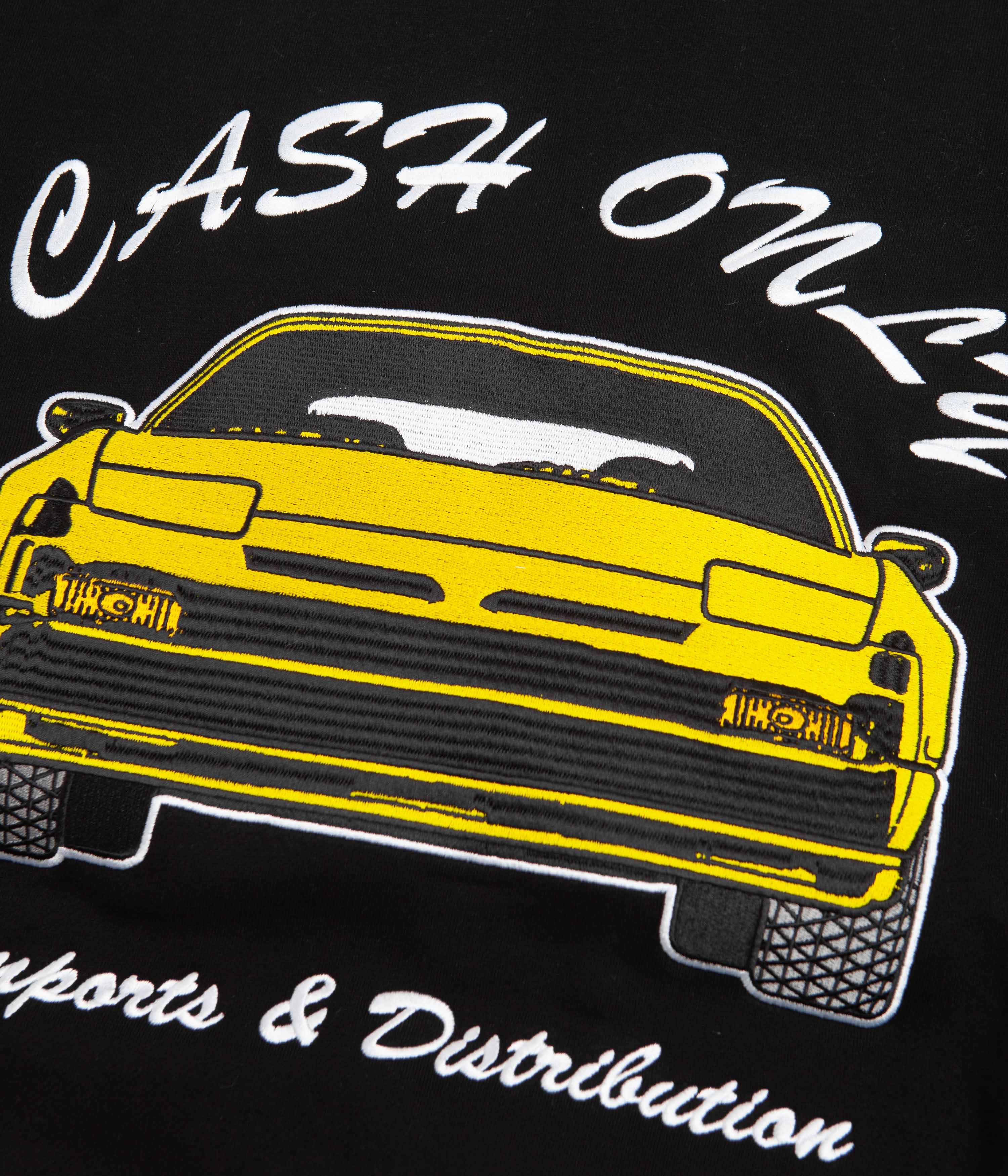 Cash Only Car Embroidered Crewneck Sweatshirt - Black - Image 3