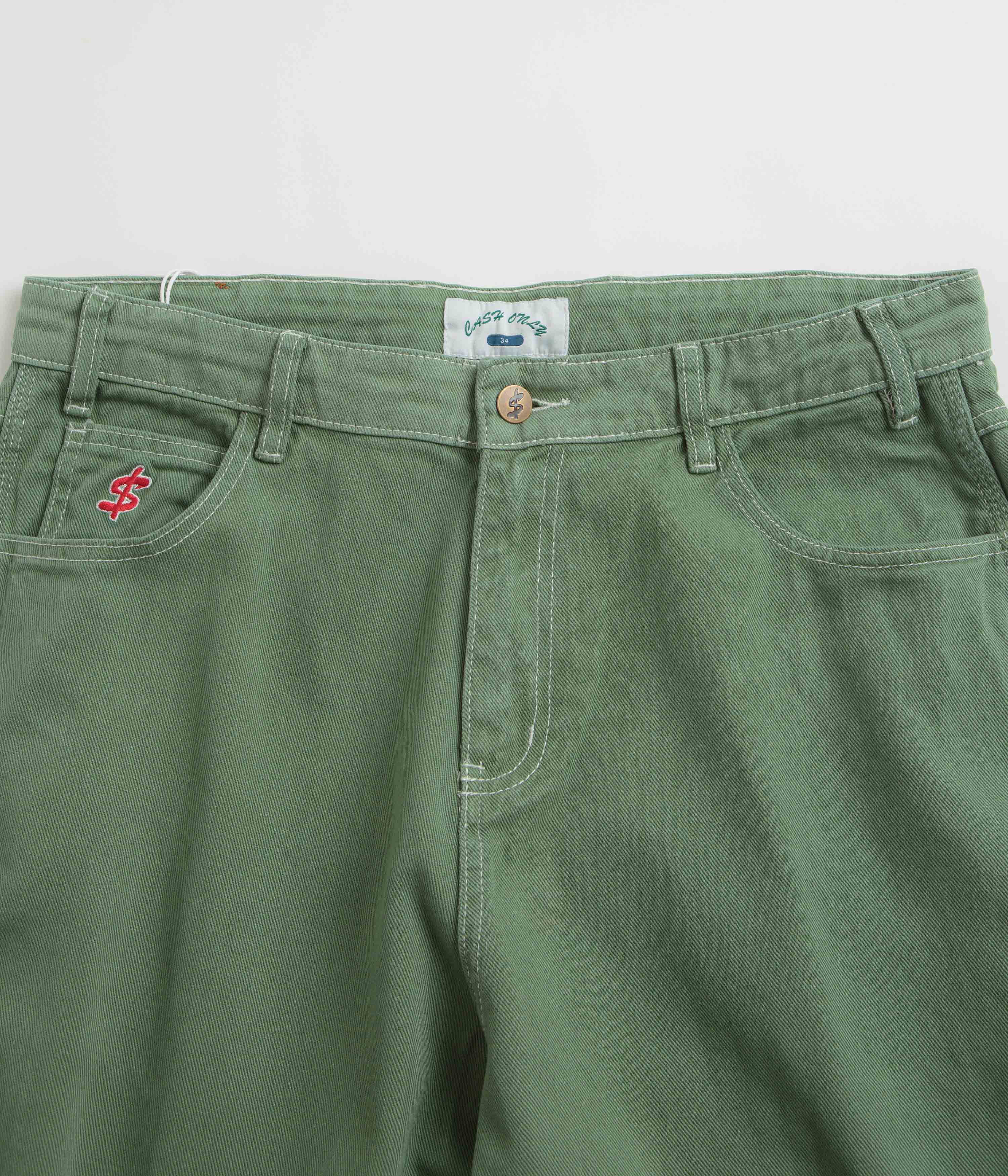 Cash Only Carpenter Baggy Jeans - Army - Image 4