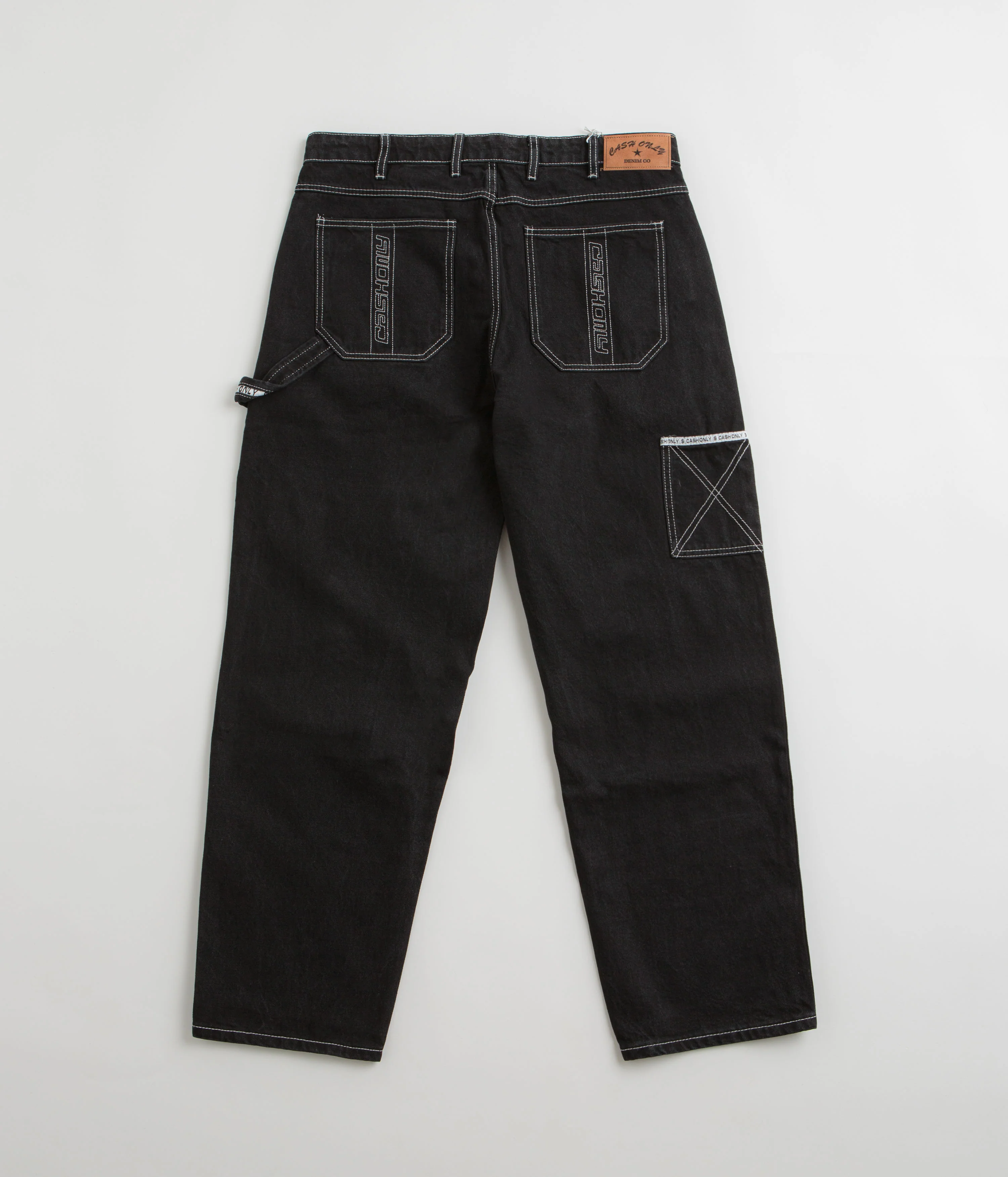 Cash Only Carpenter Baggy Jeans - Flat Black - Image 3