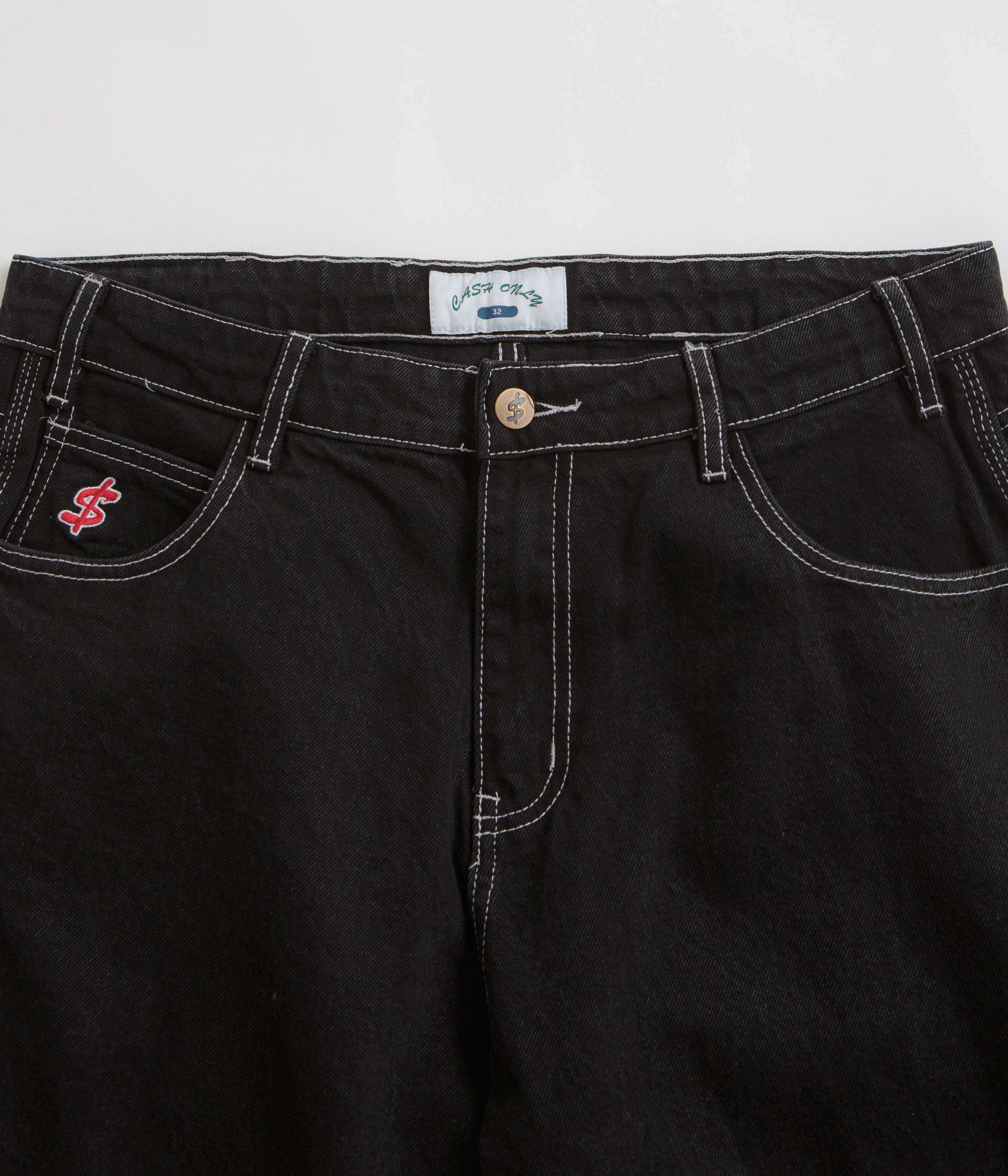 Cash Only Carpenter Baggy Jeans - Flat Black - Image 4