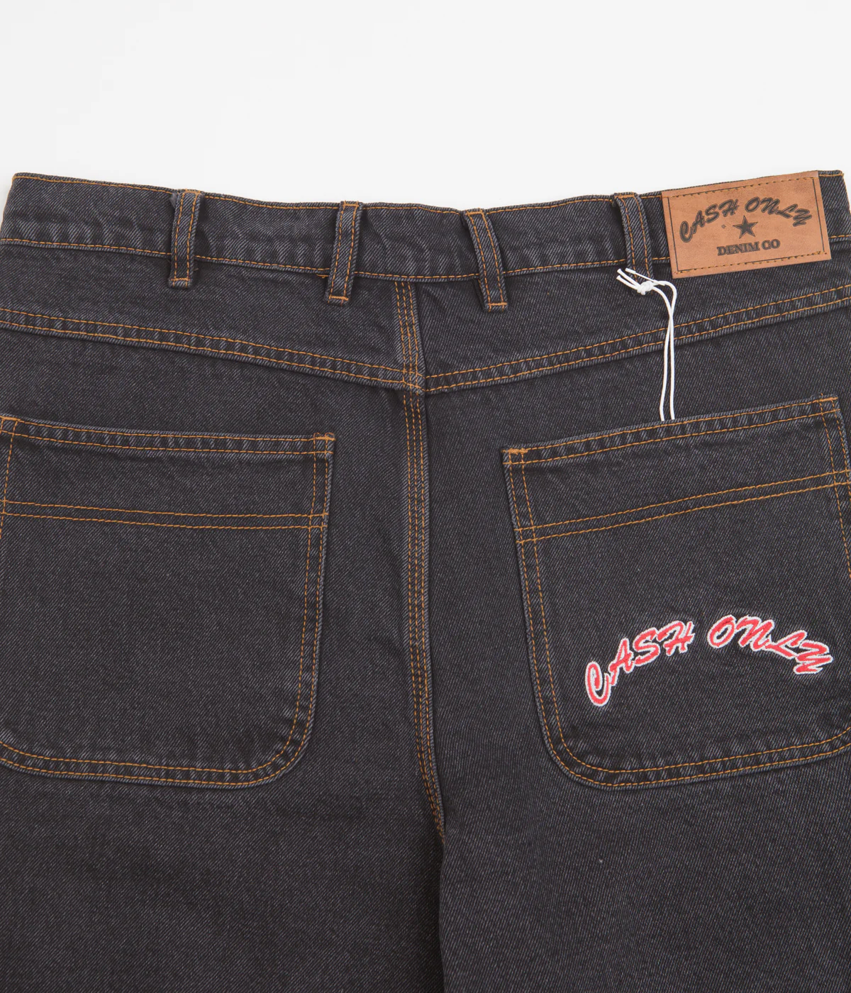 Cash Only Denim Cargo Shorts - Washed Black - Image 6