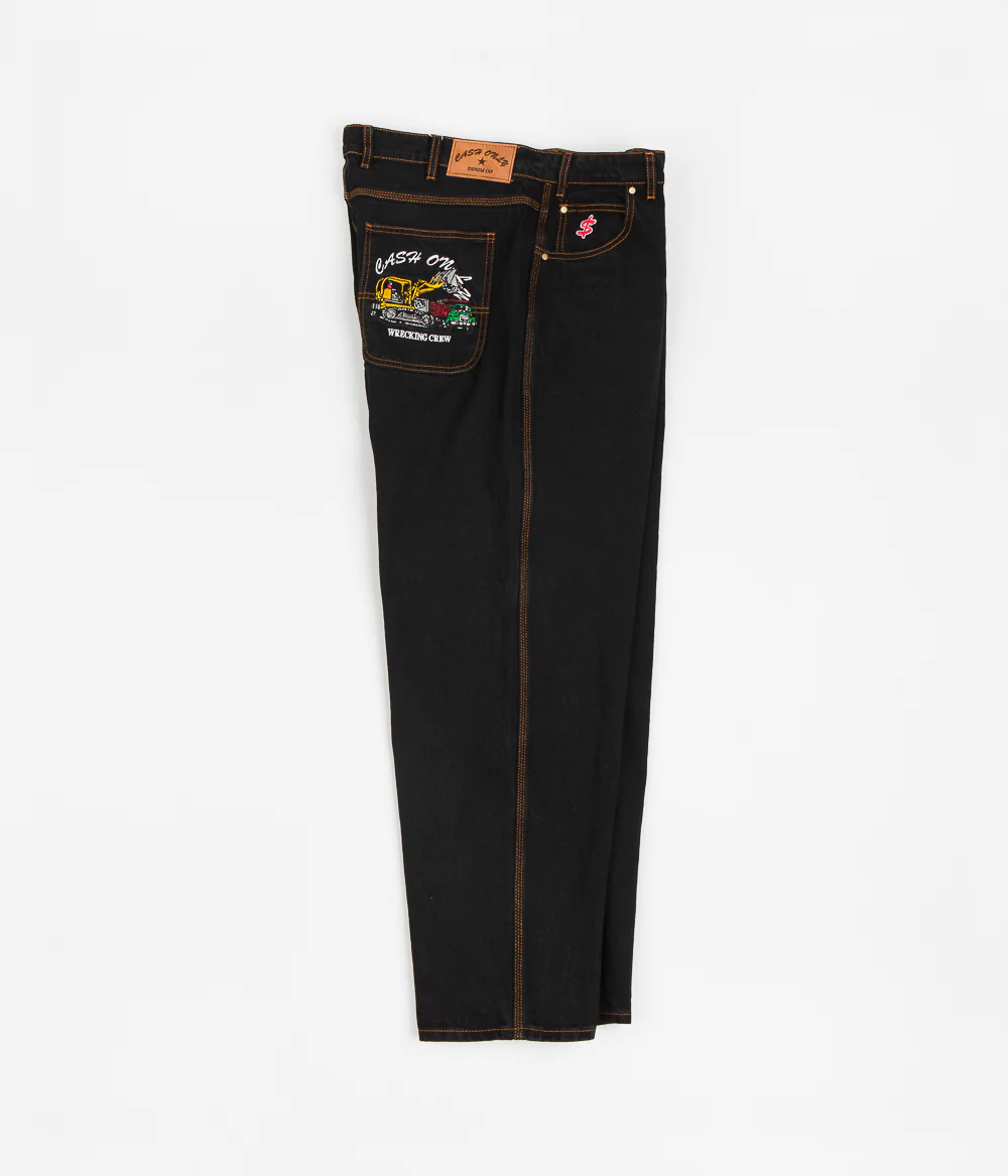 Cash Only Wrecking Baggy Jeans - Washed Black - Image 2