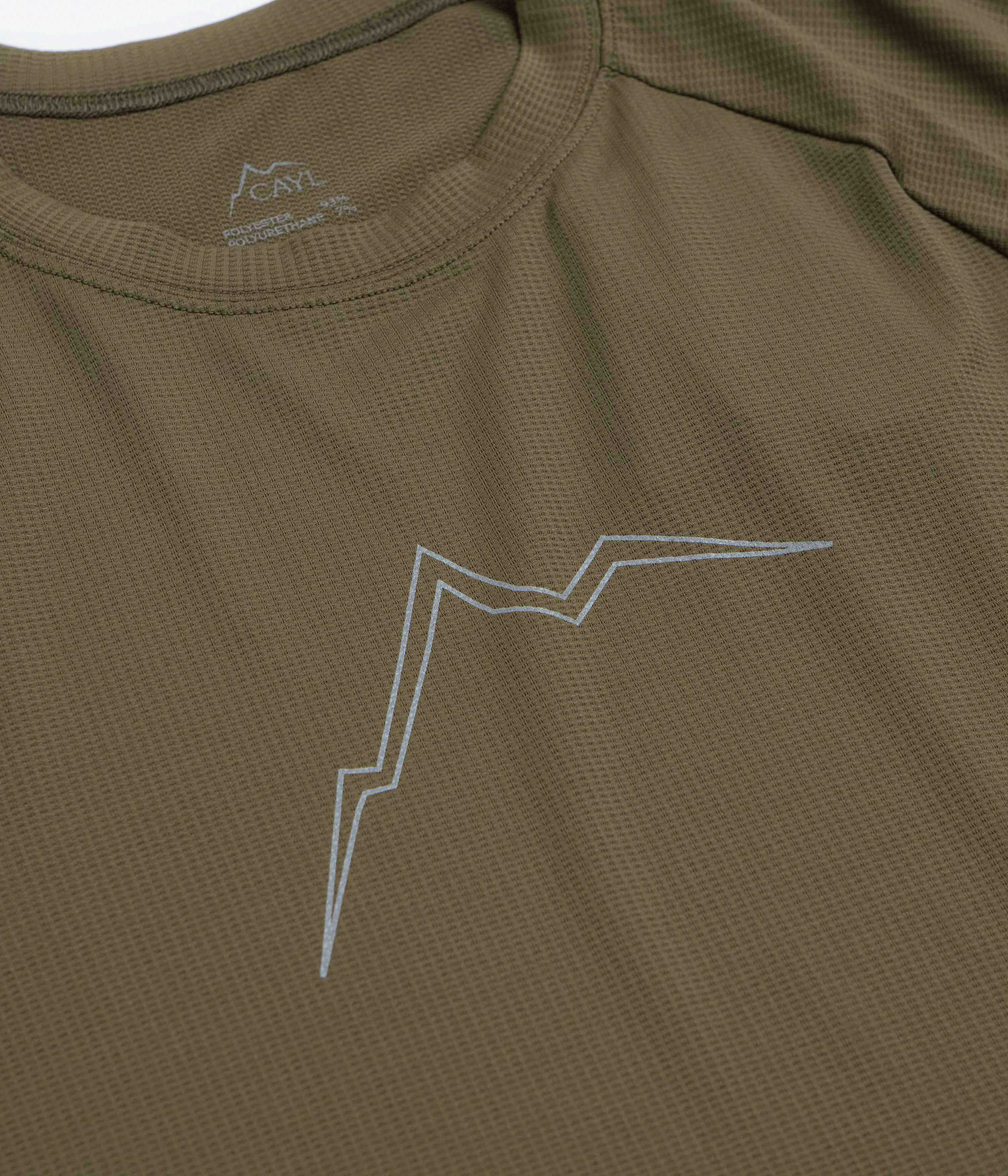Cayl Reflect Logo Air T-Shirt - Olive - Image 3