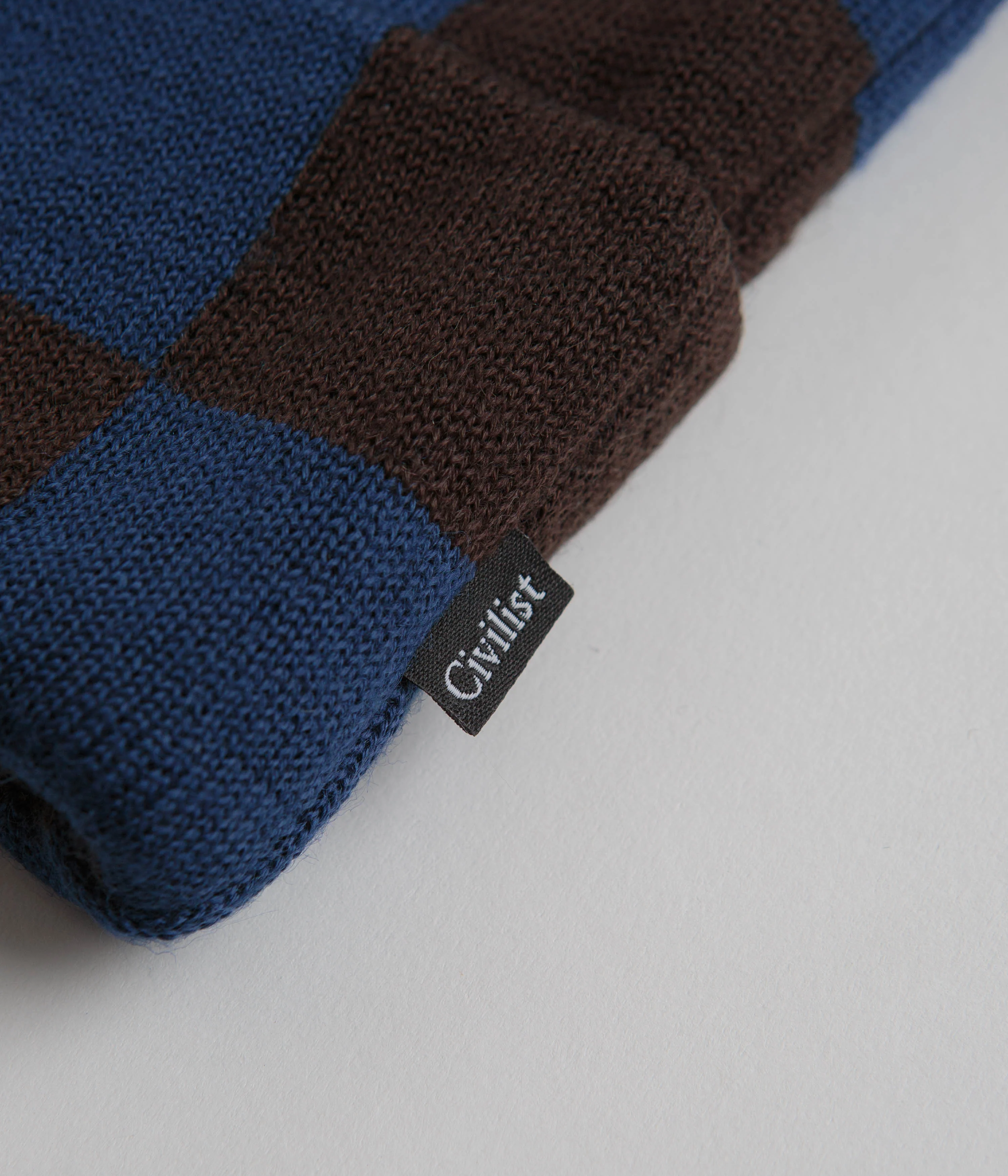 Civilist Checker Beanie - Shale / Maroccan Blue - Image 2