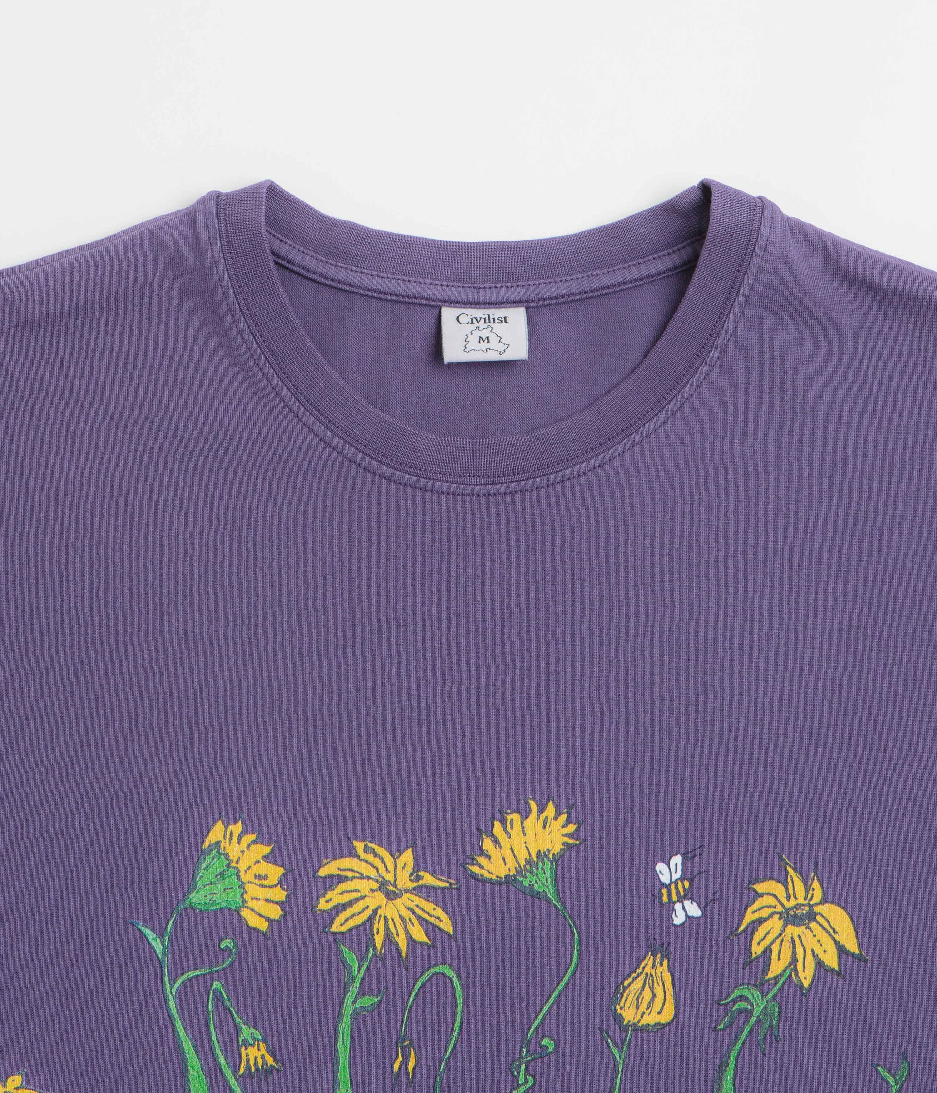 Civilist Flower T-Shirt - Grape - Image 2