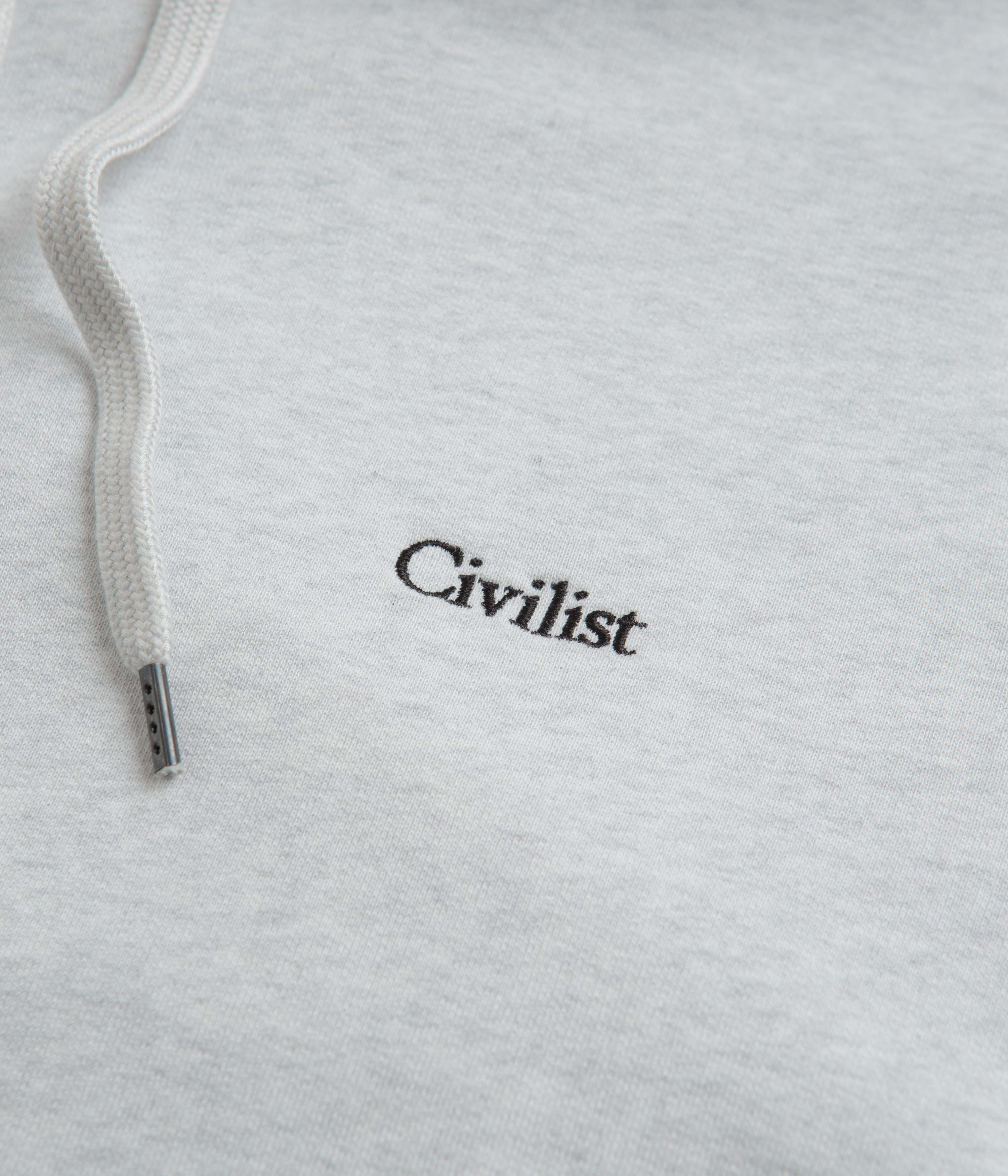 Civilist Mini Logo Hoodie - Light Heather Grey - Image 4