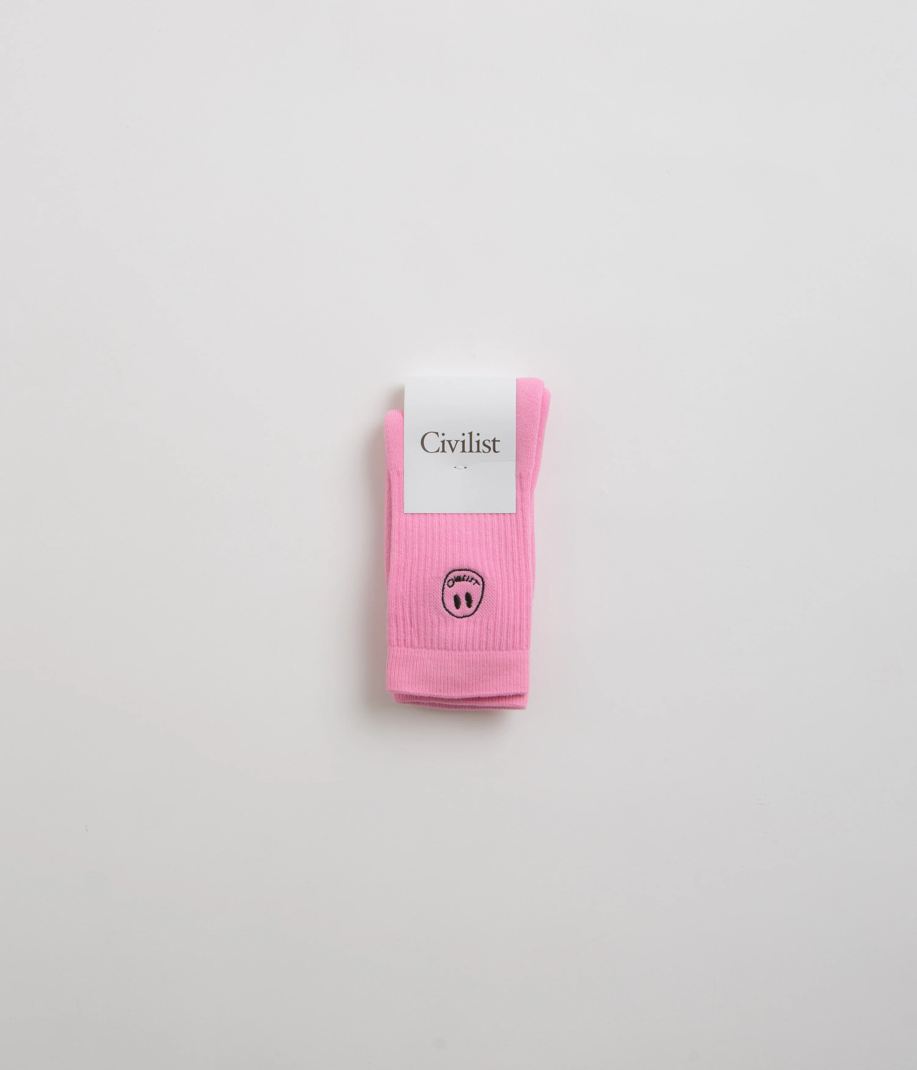 Civilist Mono Smiler Socks - Pink - Image 3