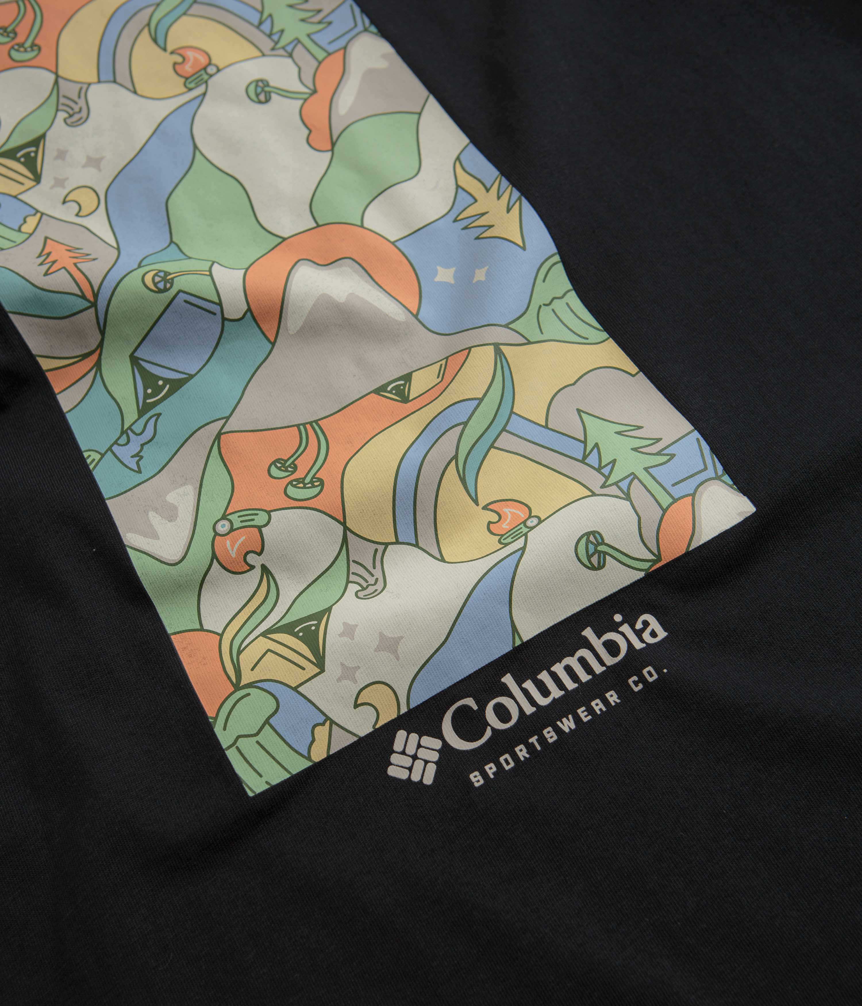 Columbia Explorers Canyon Back T-Shirt - Black / Epicamp Graphic - Image 6