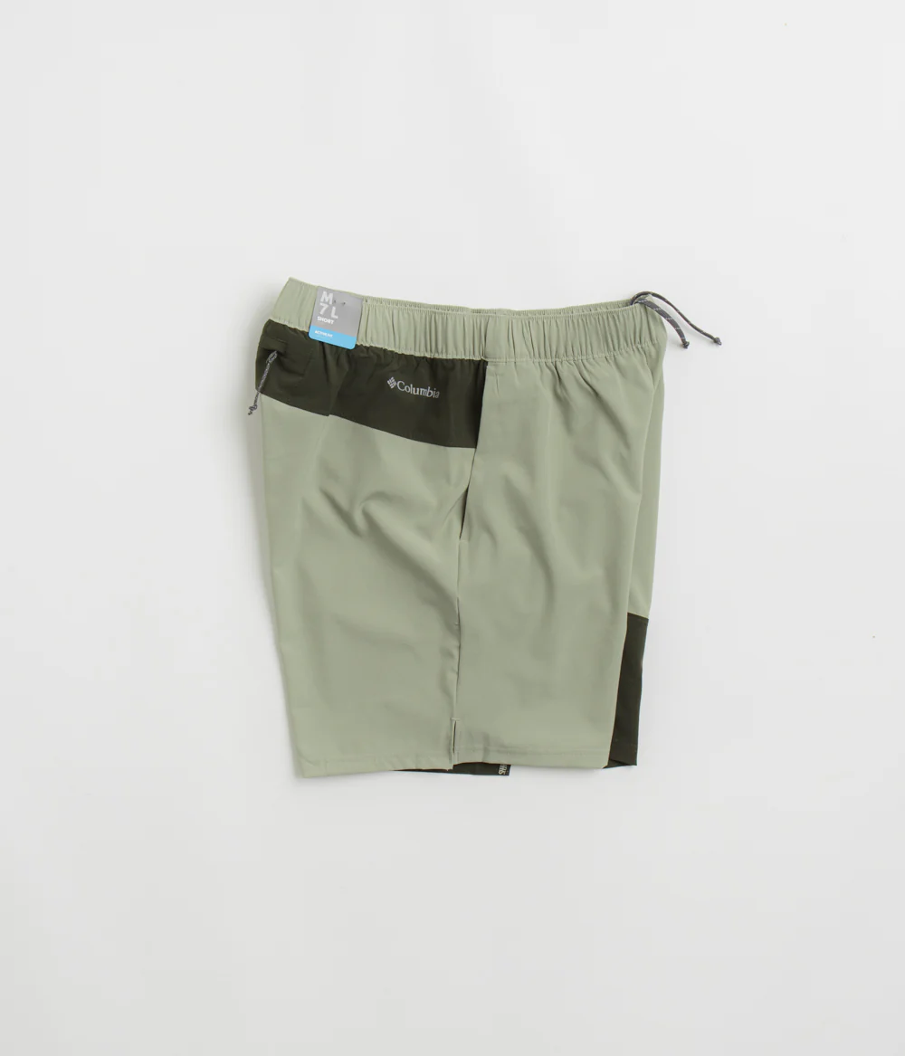 Columbia Hike Color Block Shorts - Safari / Greenscape - Image 2