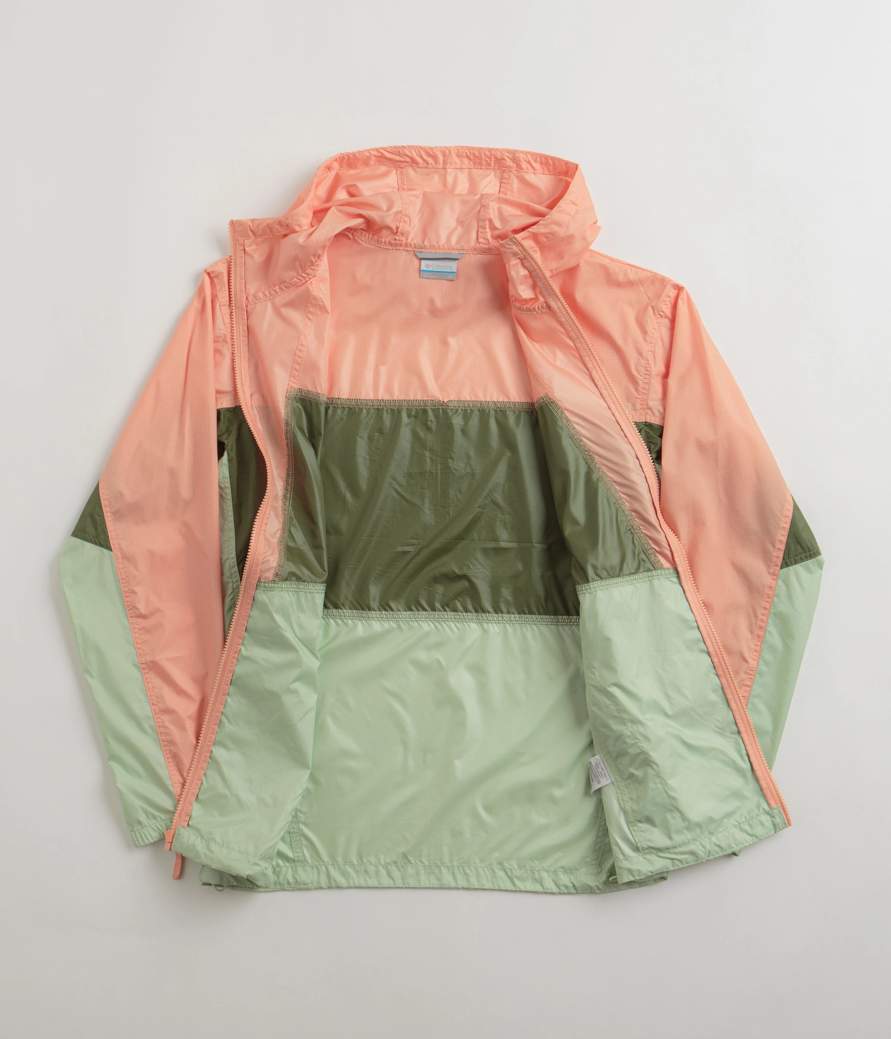 Columbia Trail Traveler Windbreaker Jacket - Sage Leaf / Canteen / Apricot Fizz - Image 2