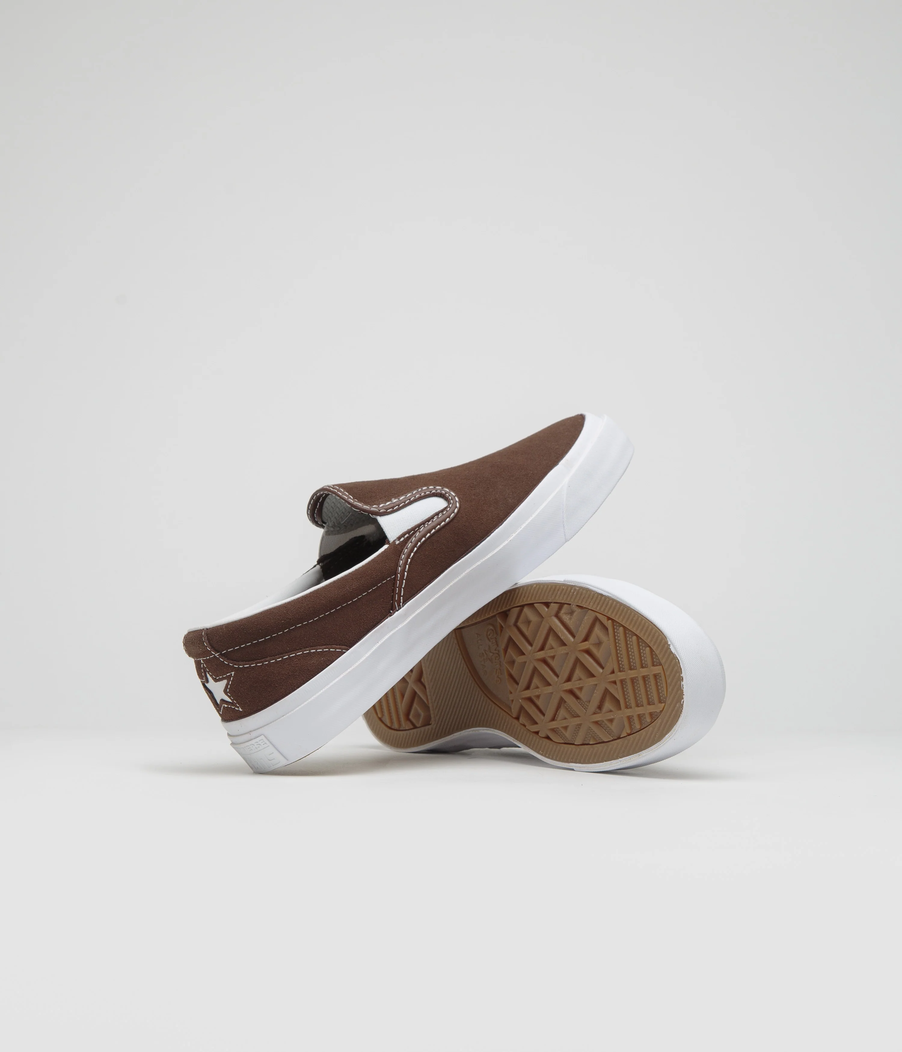 Converse Cons One Star CC Slip Pro Shoes - Totally Fudged / White / Gum - Image 5