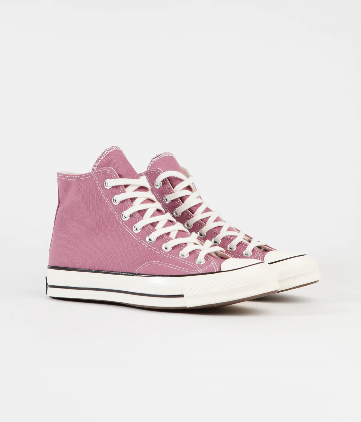 Converse CTAS 70's Hi Recycled Shoes - Pink Aura / Egret / Black - Image 2