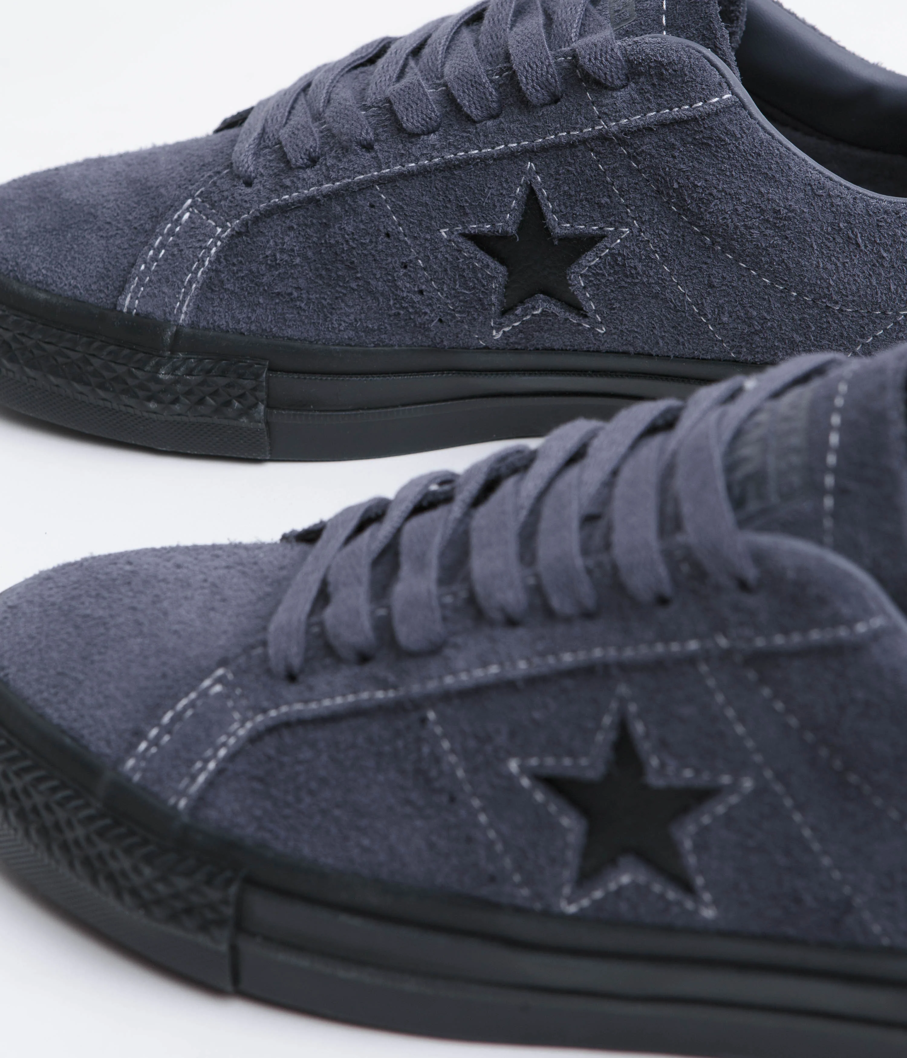 Converse One Star Pro Shaggy Suede Shoes - Dark Moth / Dark Moth / Black - Image 3