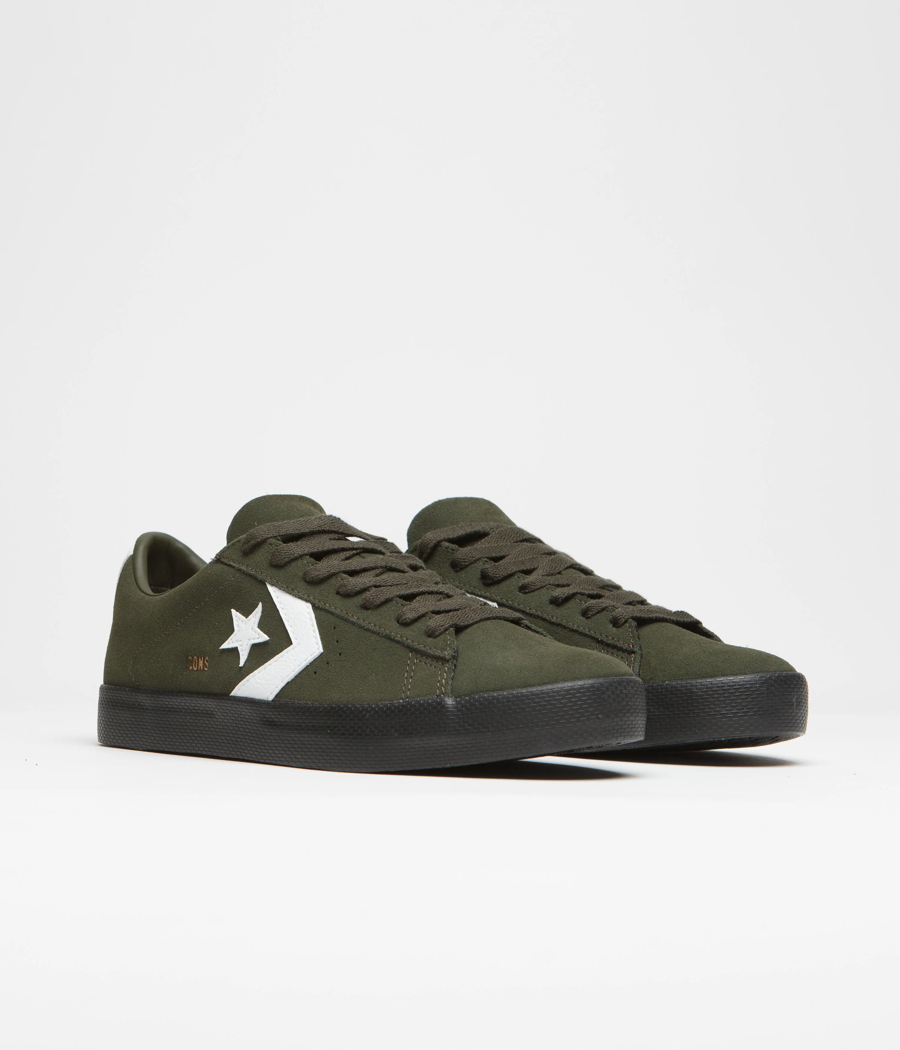Converse Pro Leather Fall Tone Shoes - Forest Shelter / White / Black - Image 2
