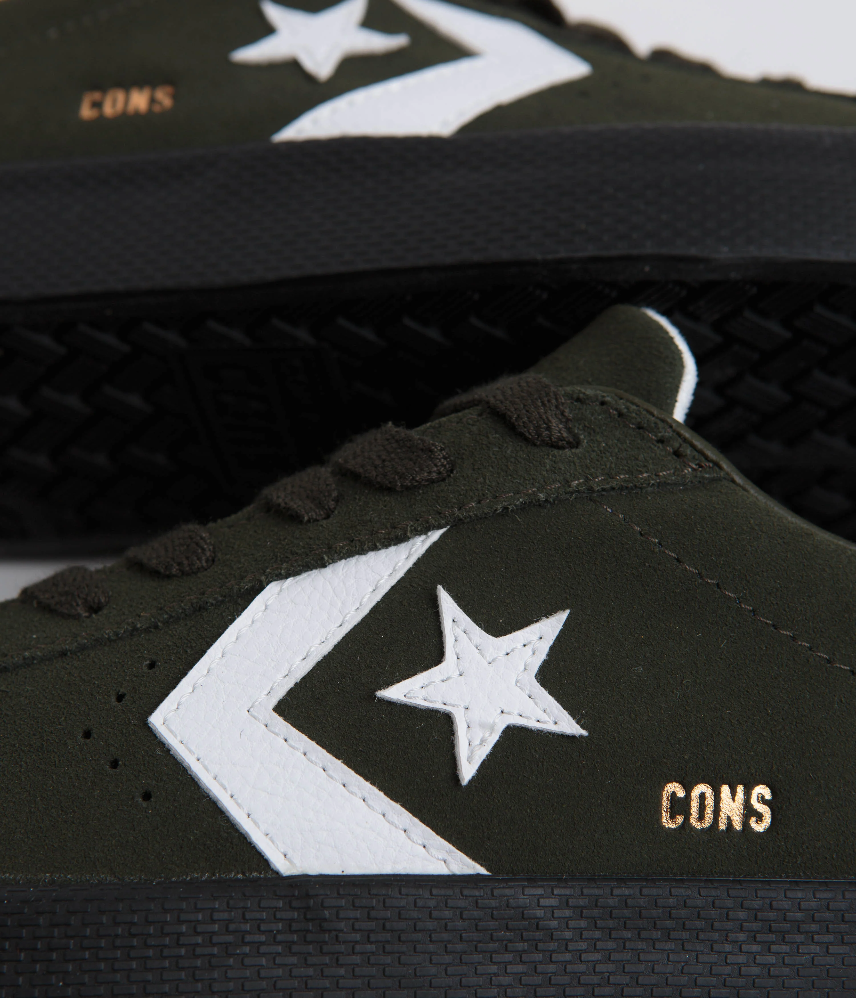 Converse Pro Leather Fall Tone Shoes - Forest Shelter / White / Black - Image 3