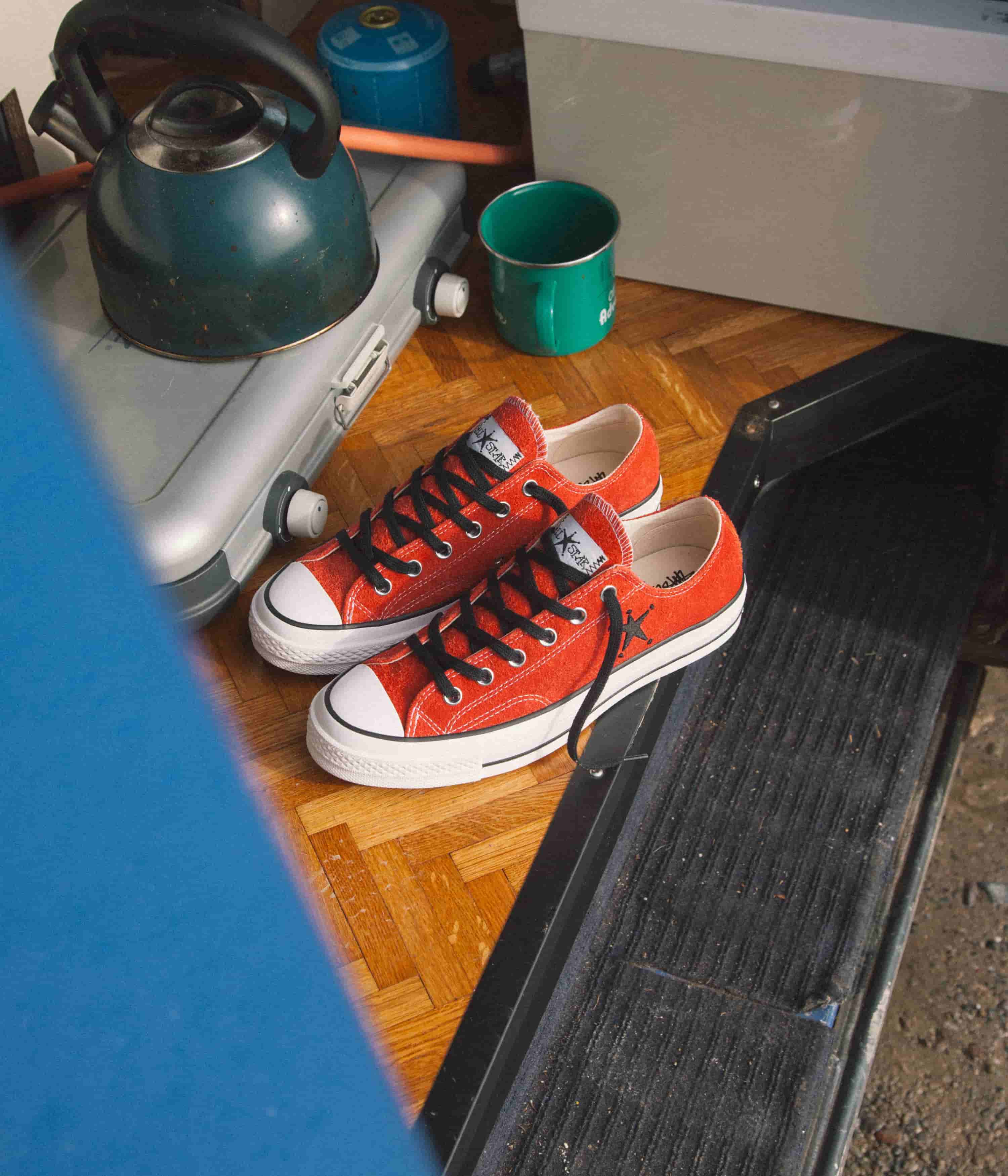 Converse x Stussy Chuck 70 Ox Shoes - Poppy Red - Image 2
