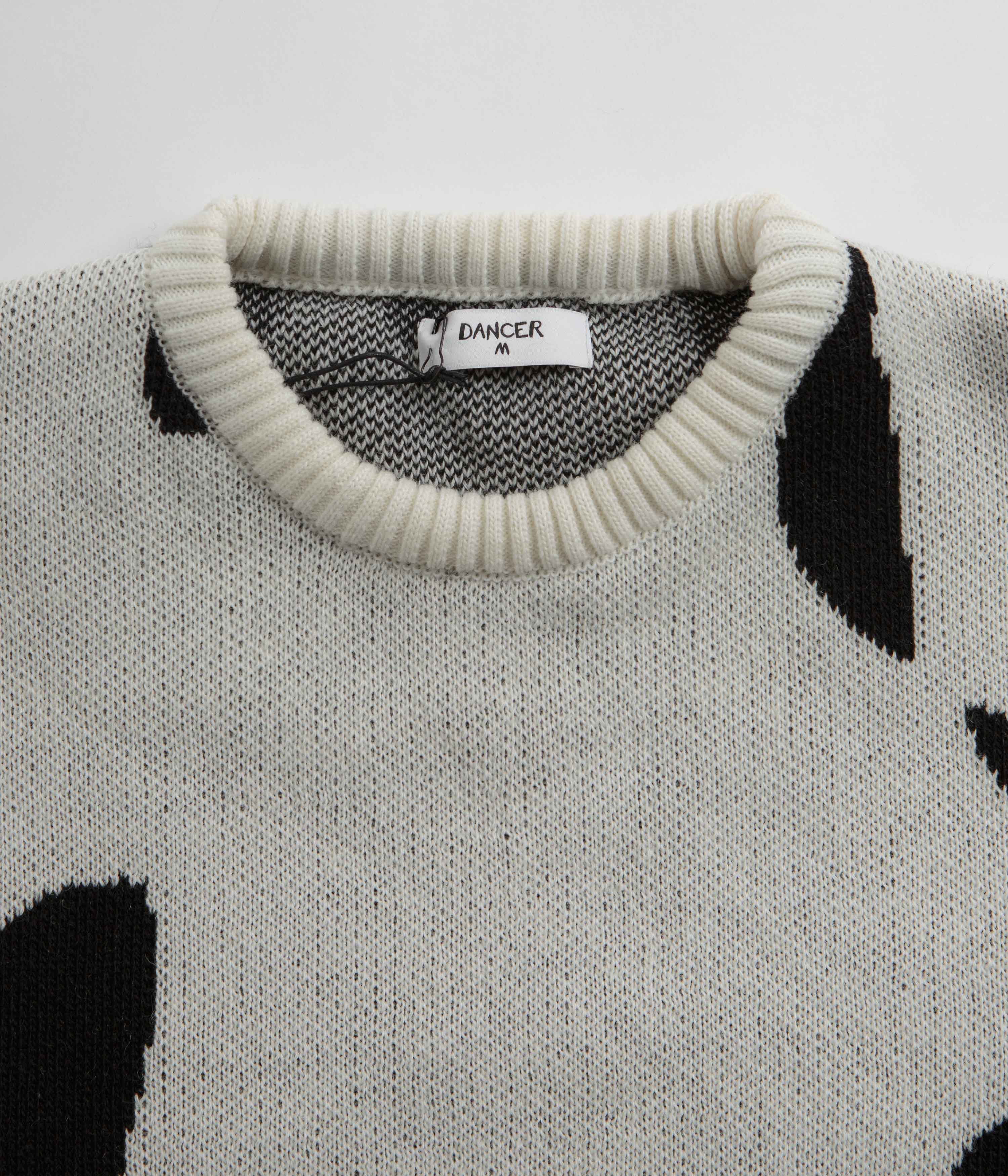 Dancer Mask Knit Sweatshirt - White - Image 4