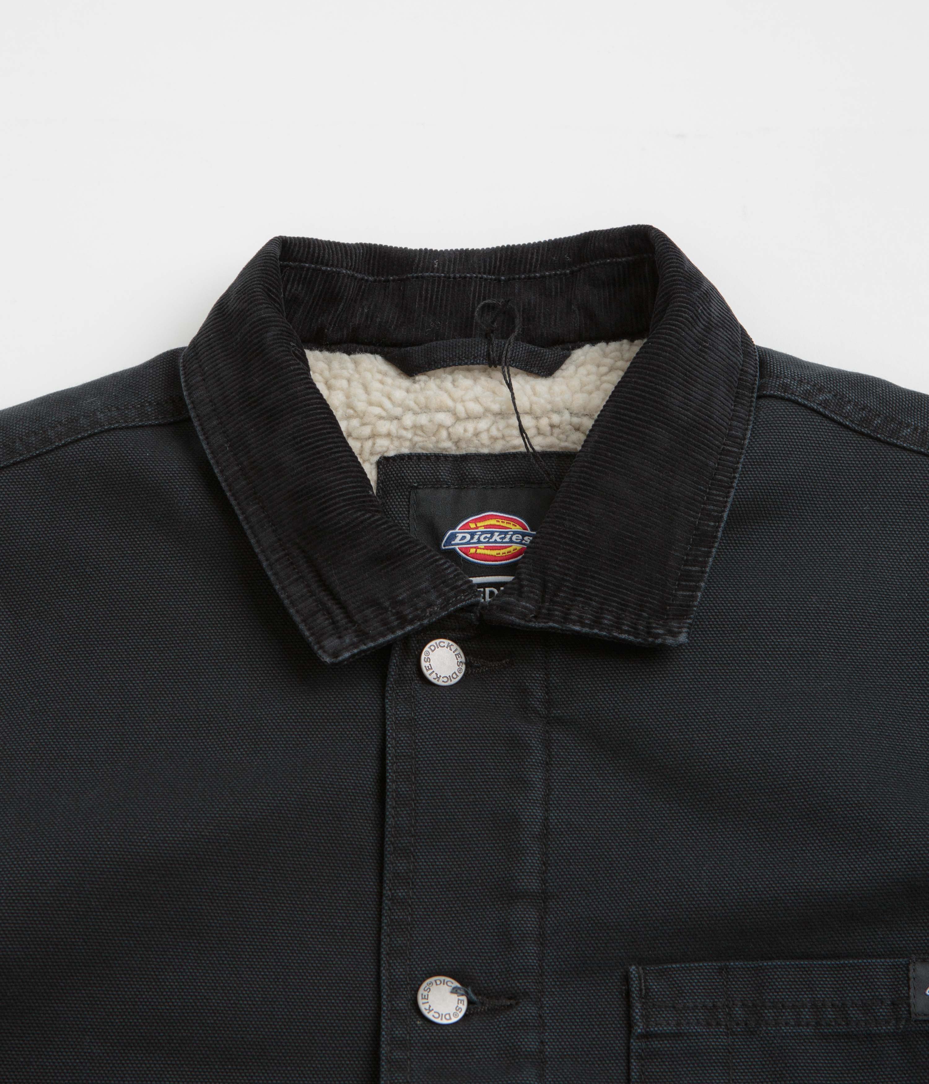Dickies Duck High Pile Fleece Line Chore Jacket - Black - Image 3