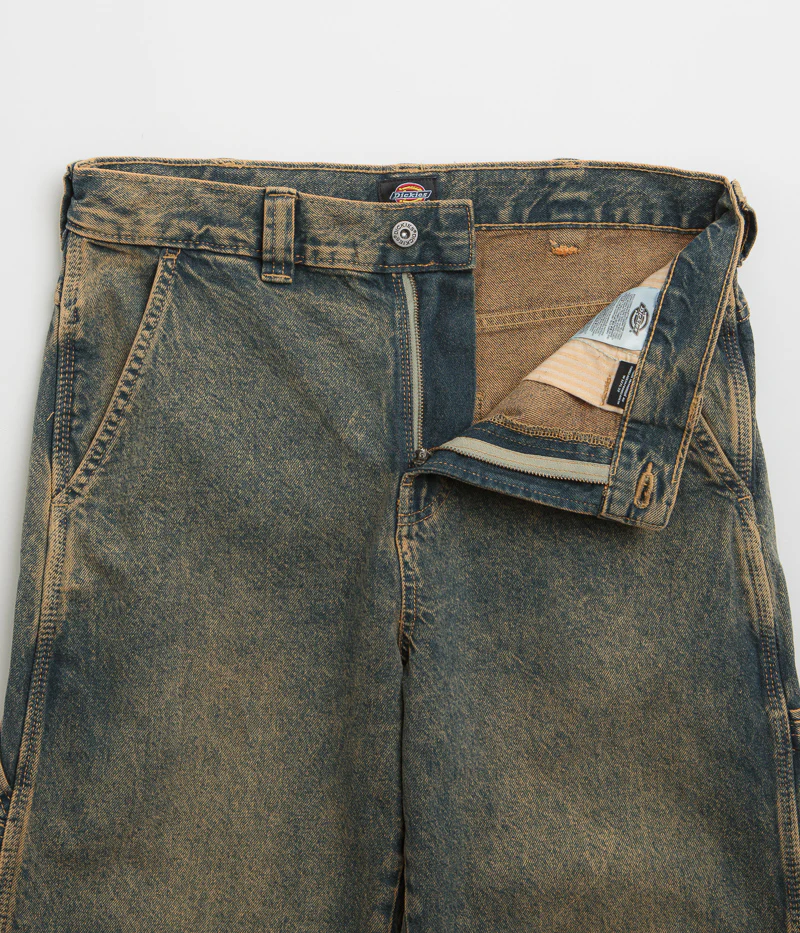 Dickies Stevensville Carpenter Jeans - Yellow Fade Indigo - Image 5