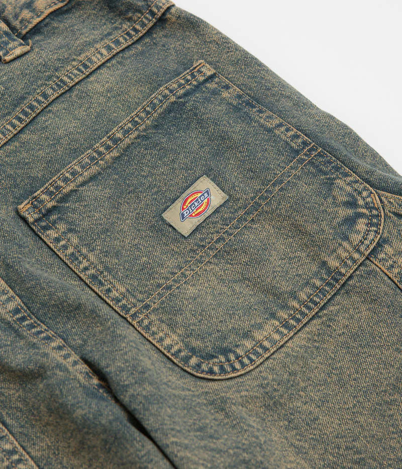 Dickies Stevensville Carpenter Jeans - Yellow Fade Indigo - Image 7