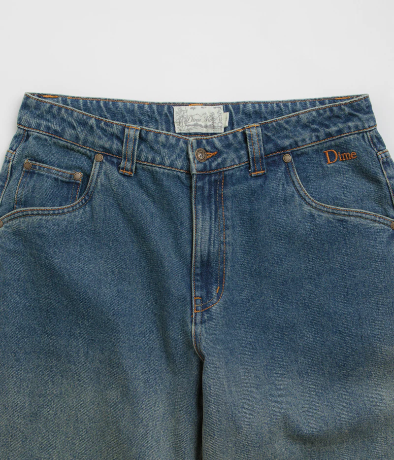 Dime Classic Baggy Jeans - Dipped Sandblasted Indigo - Image 4