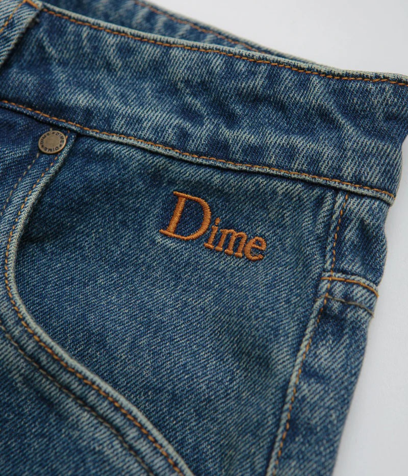 Dime Classic Baggy Jeans - Dipped Sandblasted Indigo - Image 8